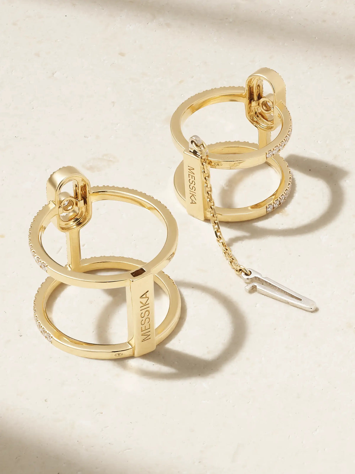 Move Uno Double 18-karat Gold Diamond Ring