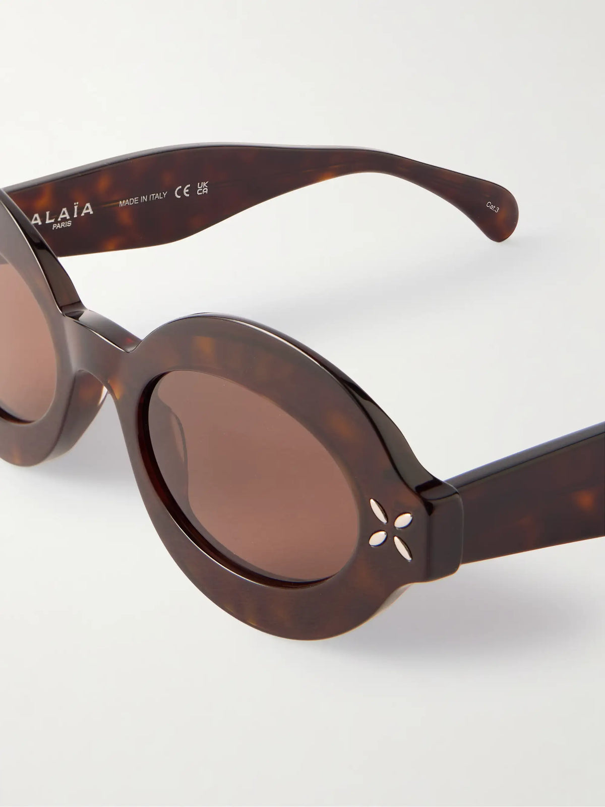 Petal Oval-frame Tortoiseshell Acetate Sunglasses