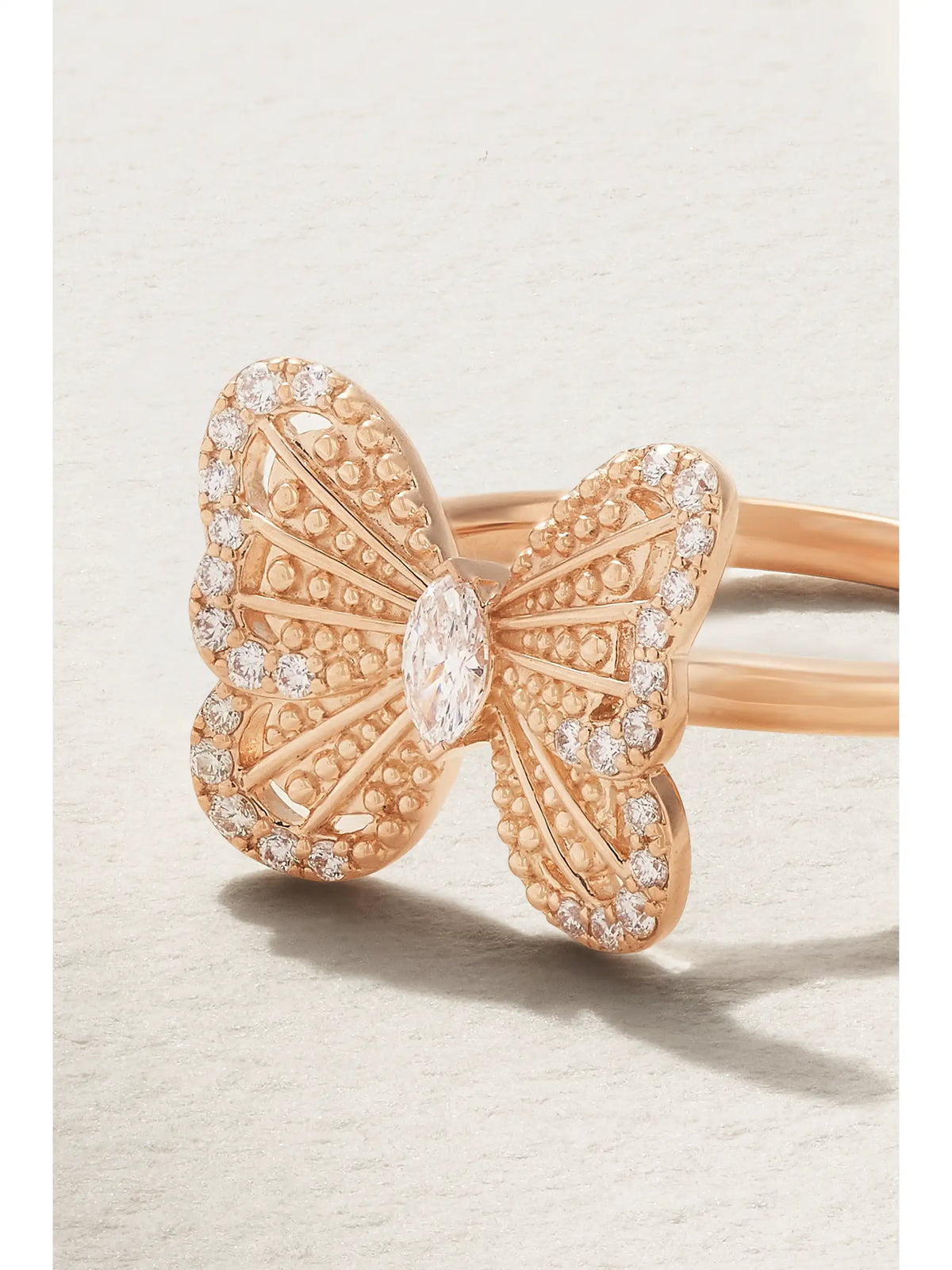 Portraits Of Nature Butterfly 18-karat Rose Gold Diamond Ring