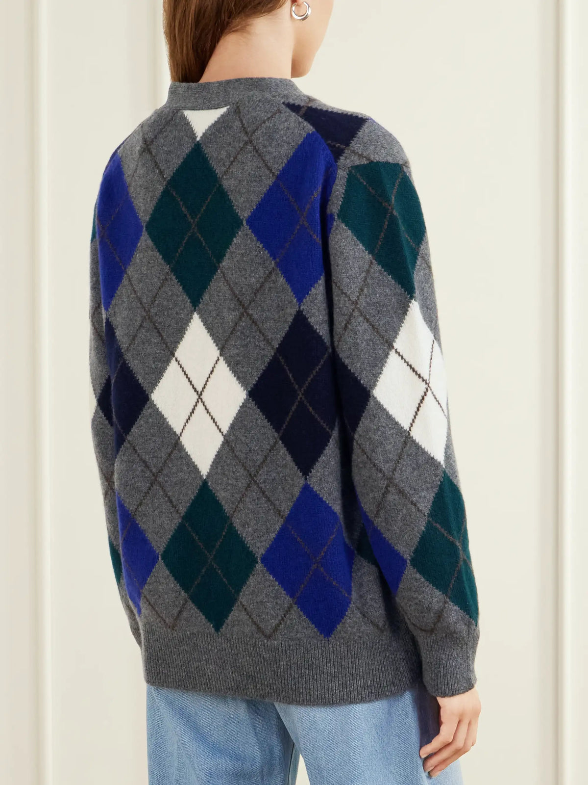 &Daughter Ava Argyle Wool Cardigan