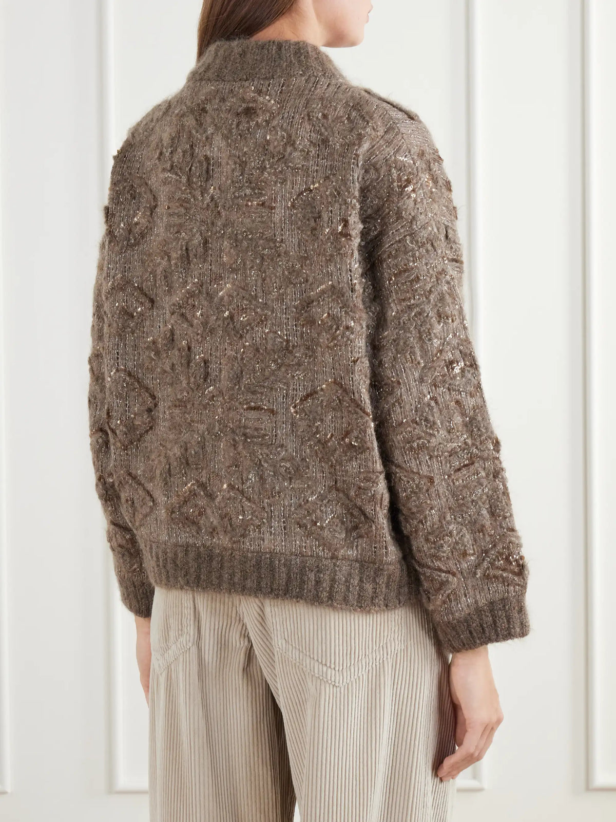 Brunello Cucinelli Sequin-embellished Jacquard Sweater