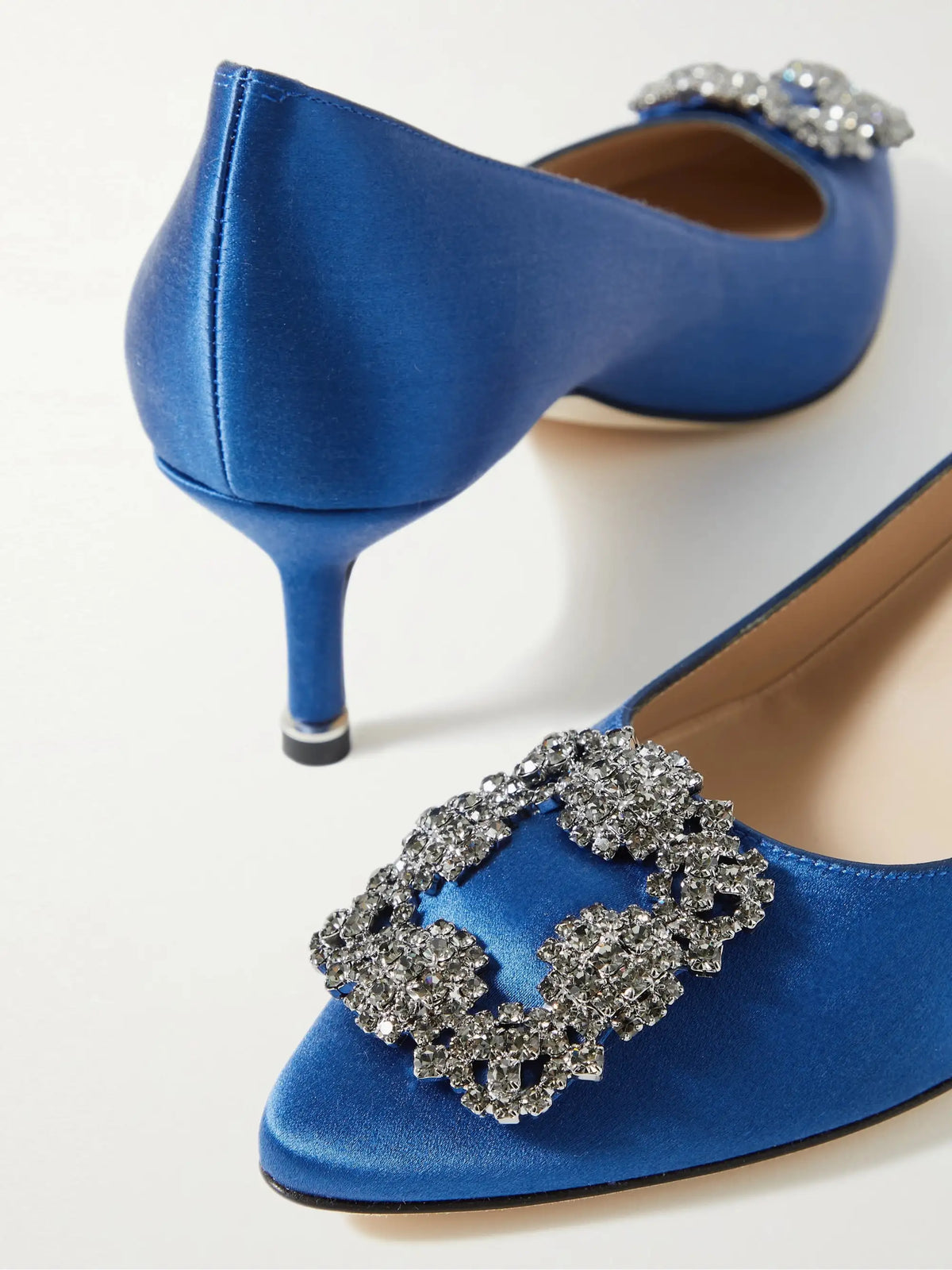 Hangisi 50 Crystal-embellished Satin Pumps