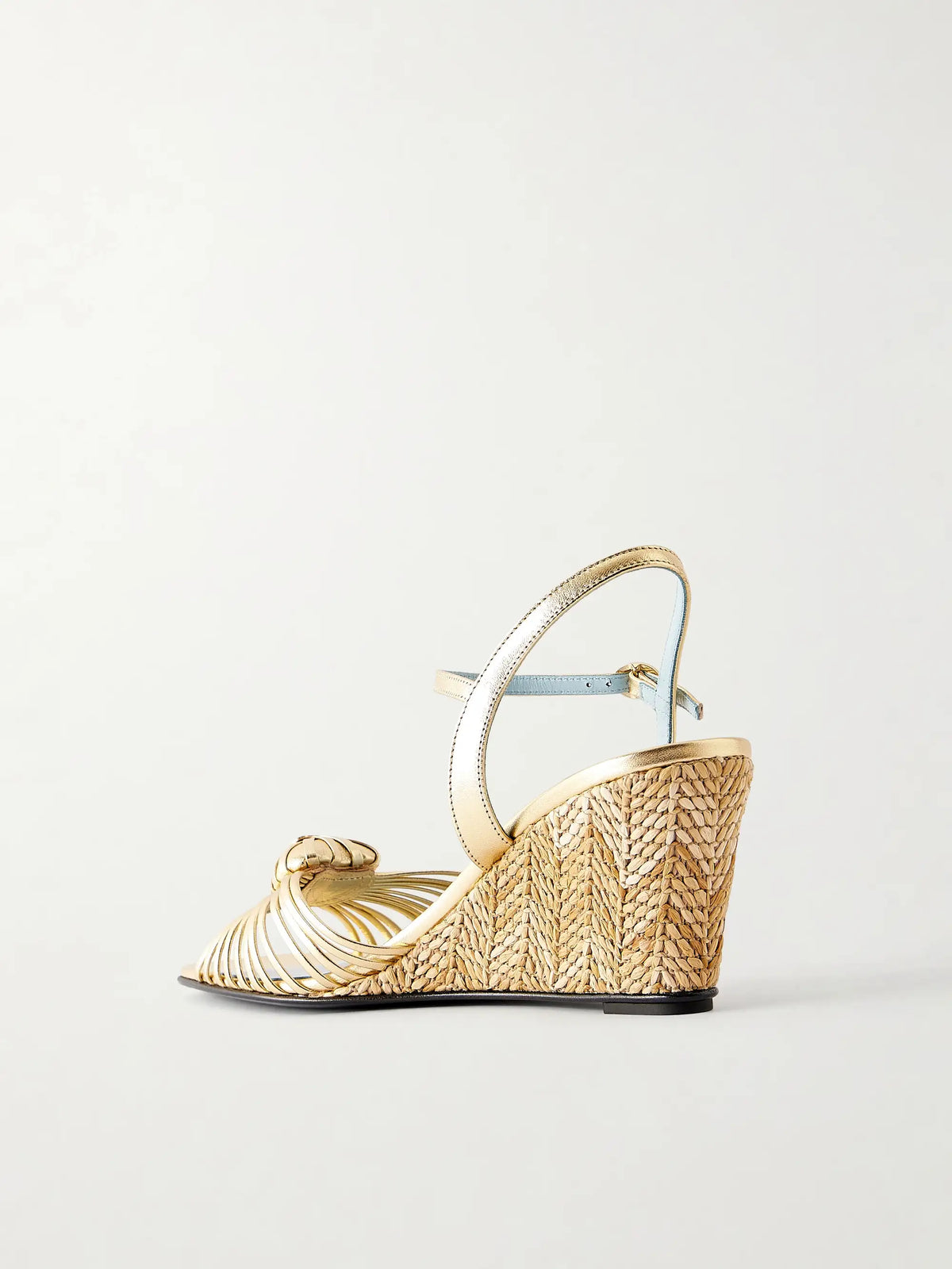 Coeur Royal 70 Embellished Leather Wedge Sandals