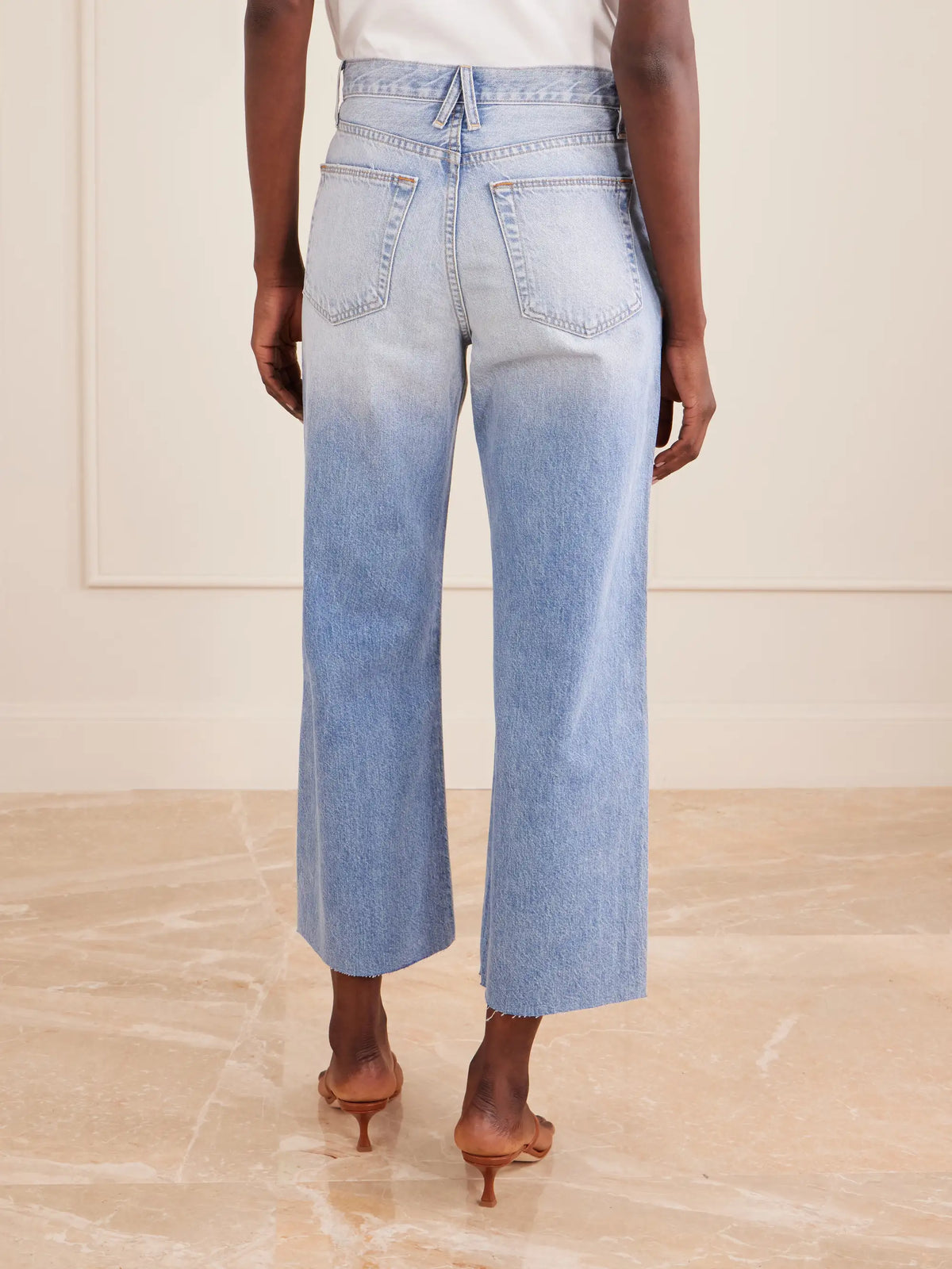 Grace Cropped High-rise Wide-leg Jeans