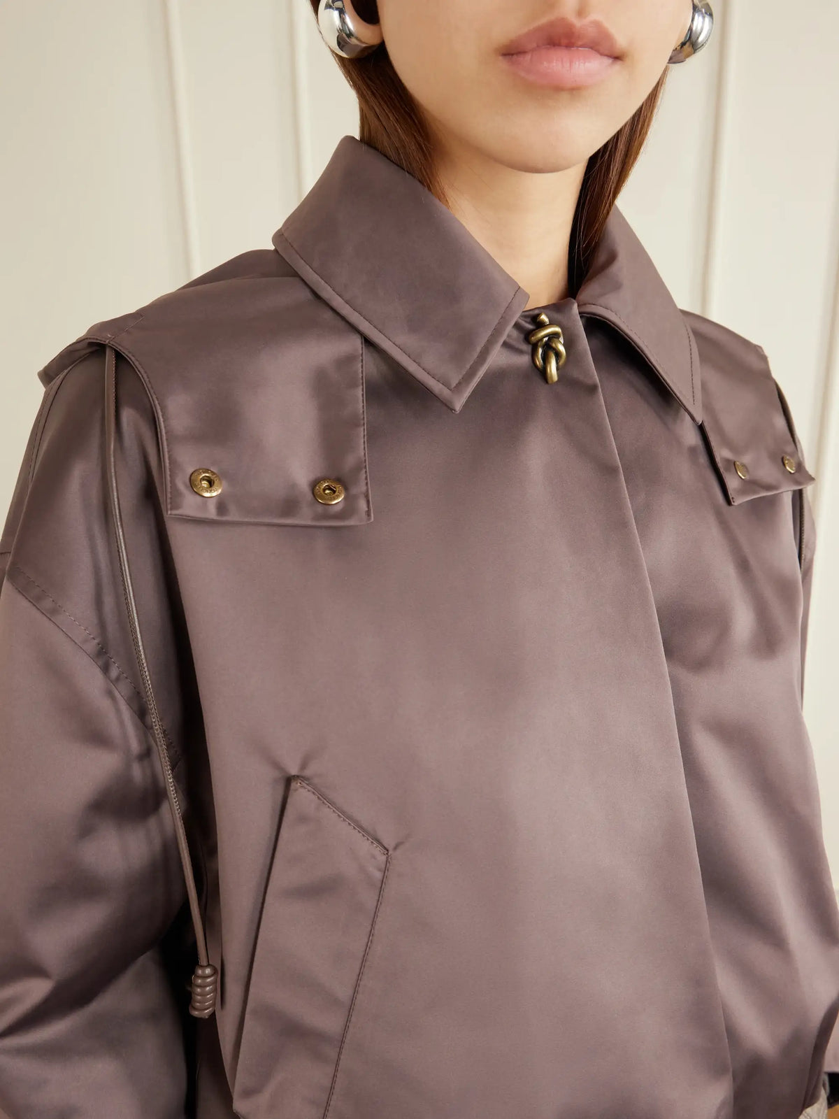 Chevreuil Duchesse-satin Jacket