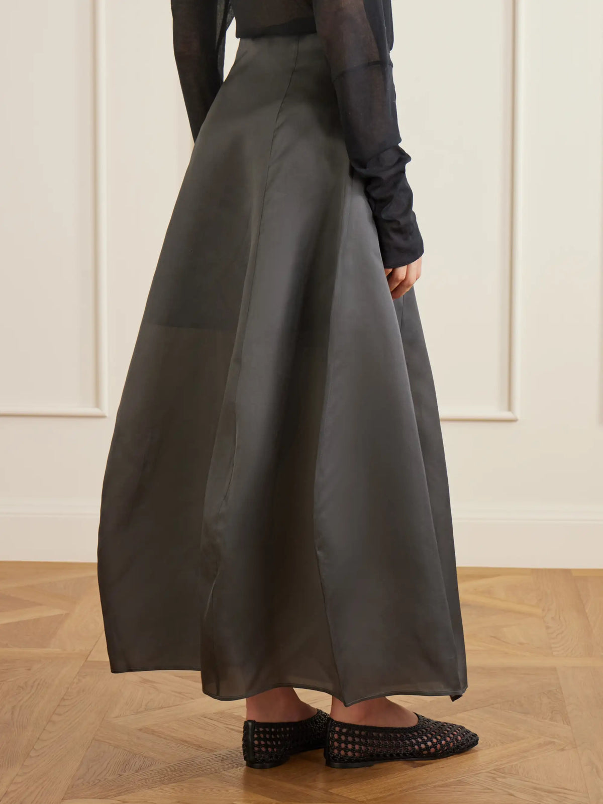 Ruohan Cocoon Silk-organza Maxi Skirt
