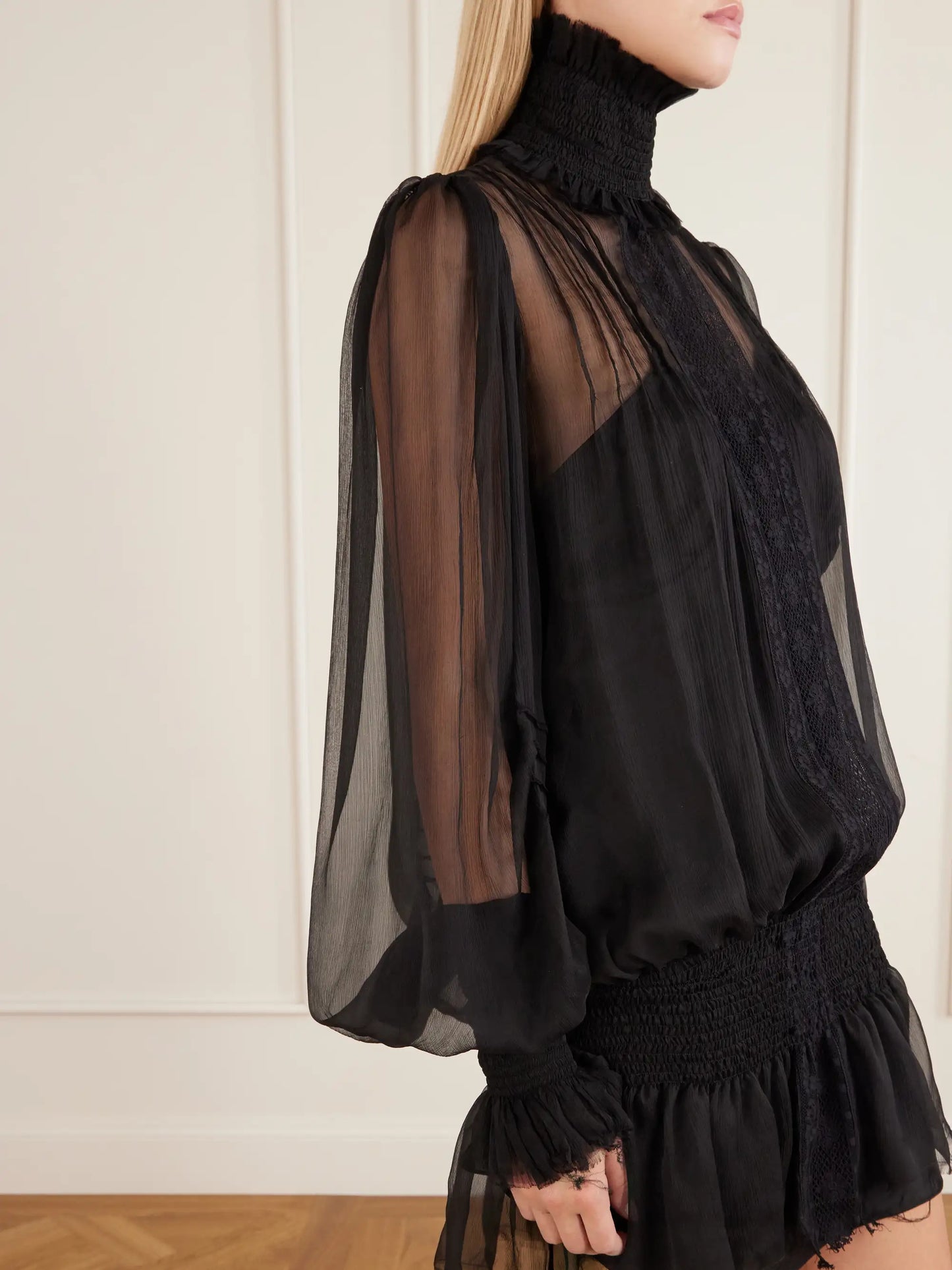 Drama Of Exile Silk-crepon Mini Dress