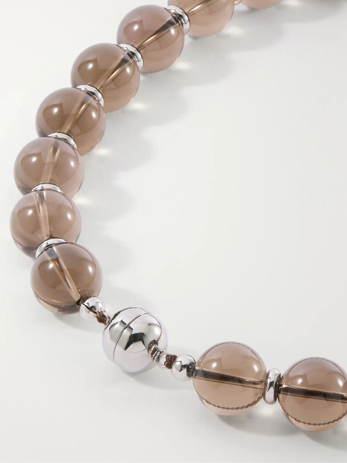 Eos Rhodium-plated Quartz Necklace