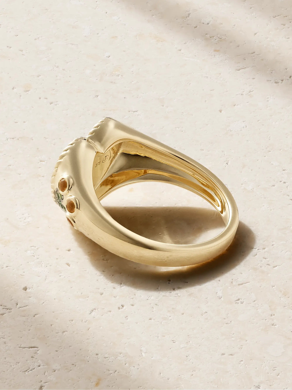 9-karat Yellow And White Gold, Enamel, Citrine And Tsavorite Ring