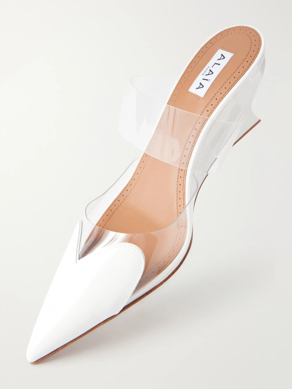 Le Caur 60 Patent-leather And Pvc Wedge Mules