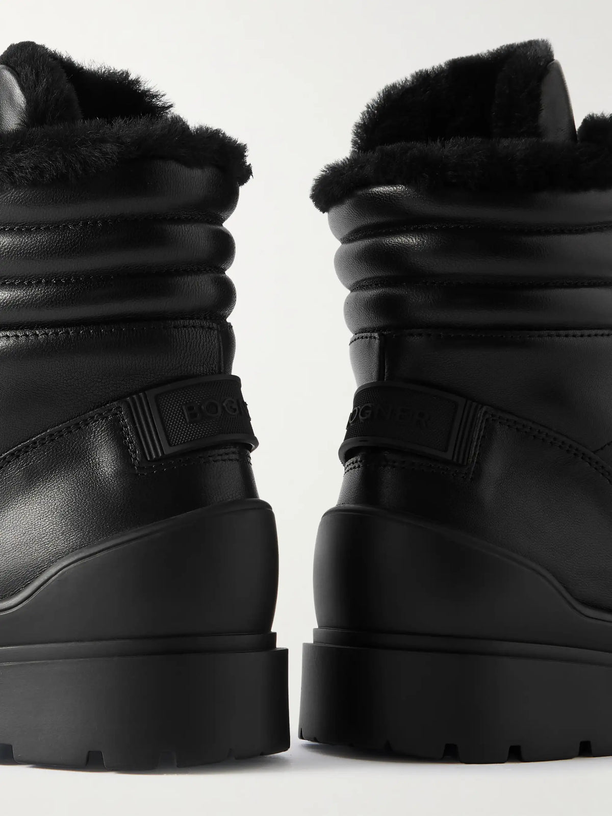 St. Moritz Embellished Shearling-lined Leather Ankle Boots