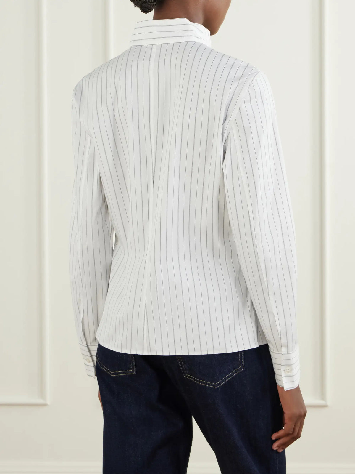 Theory Striped Cotton-blend Poplin Shirt