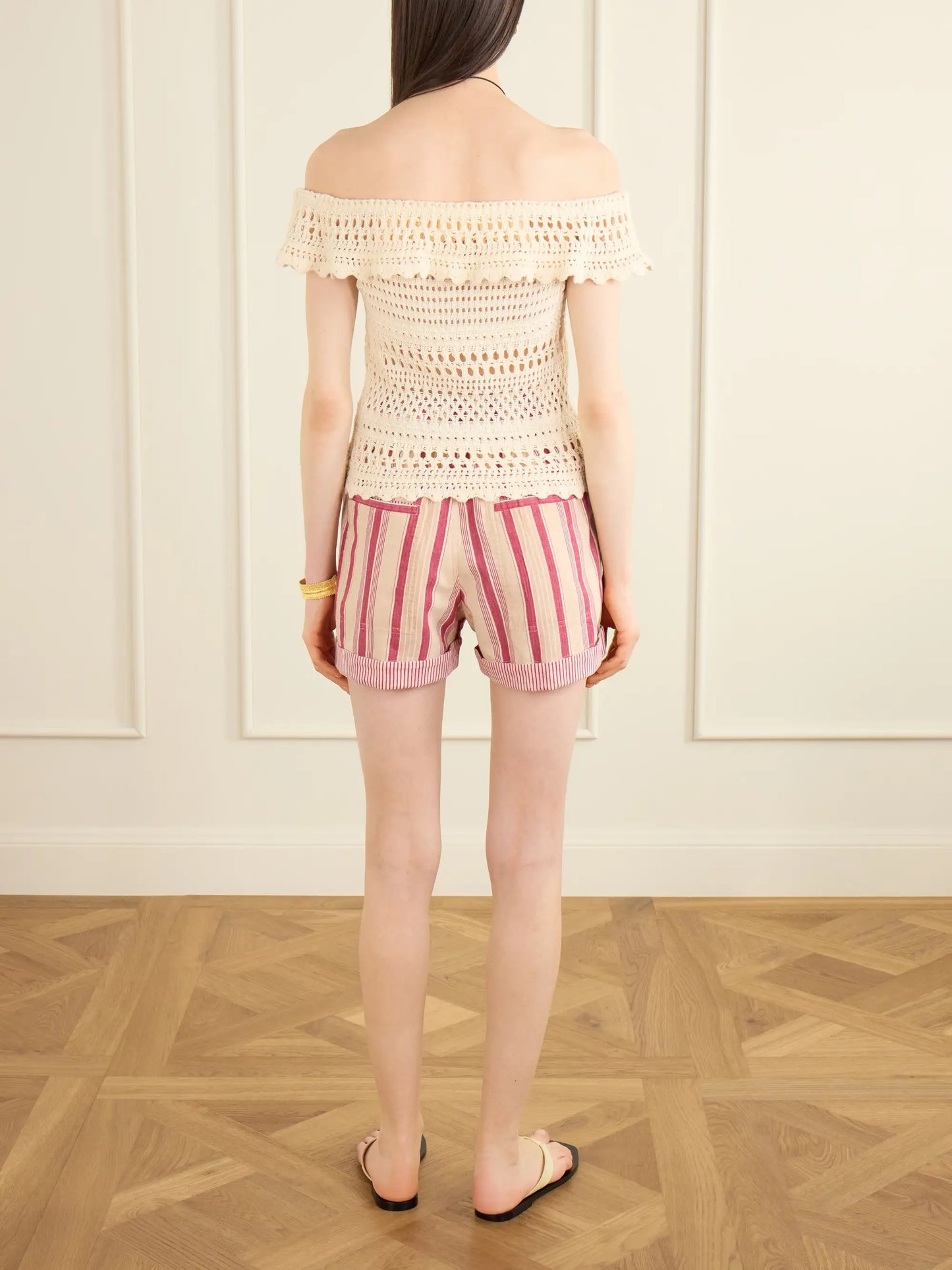 Zaelle Crocheted Cotton-blend Top