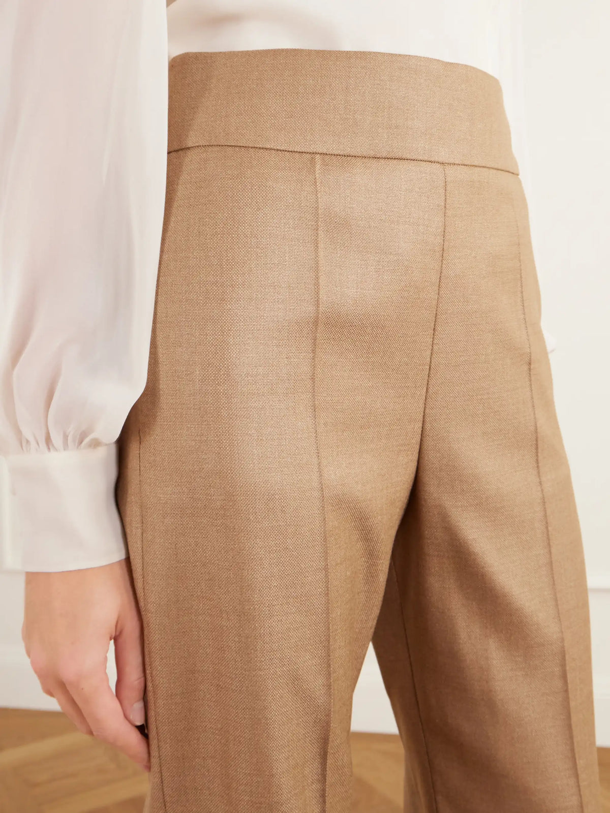 Valentino Garavani Wool And Silk-blend Straight-leg Pants