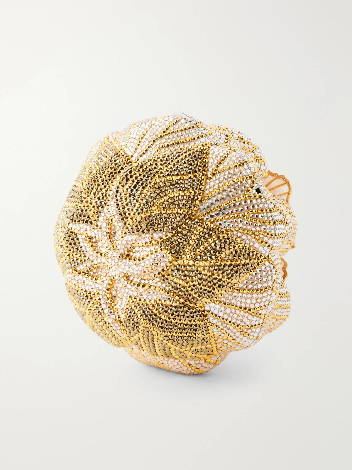 Magnolia Crystal-embellished Gold-tone Clutch