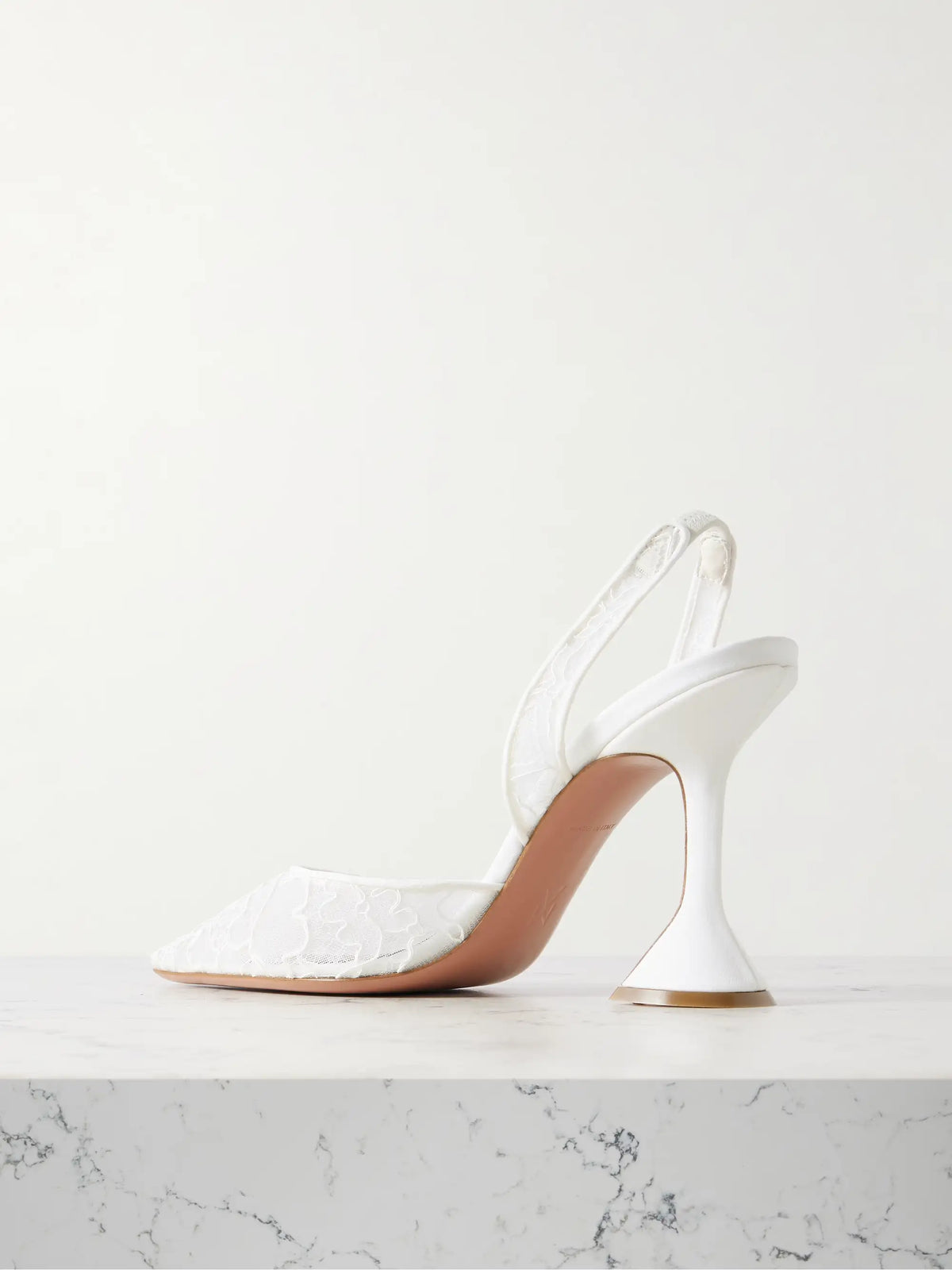 Holli Lace And Leather Slingback Pumps