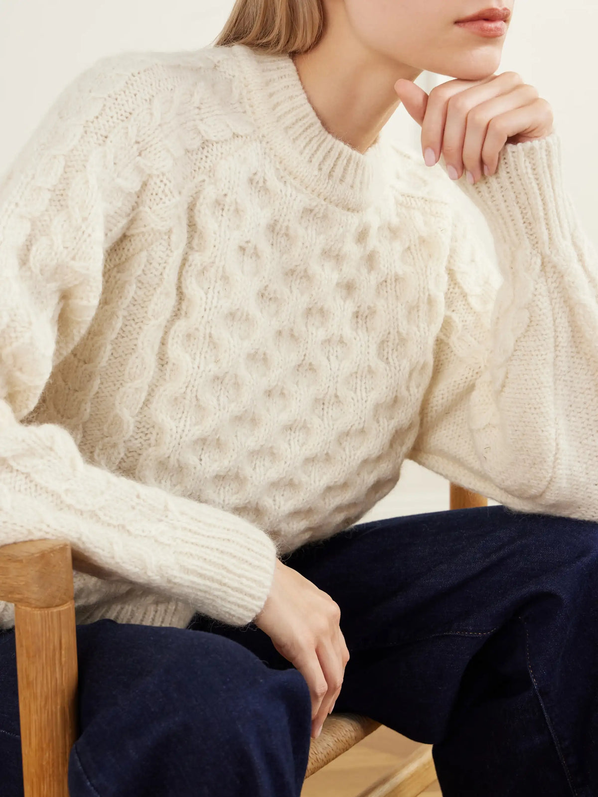 SKALL Lennox Cable-knit Wool Sweater