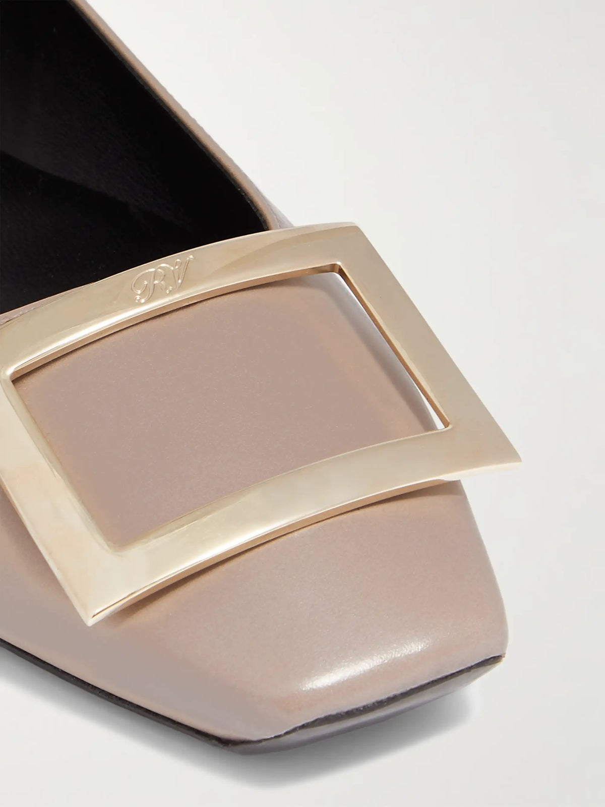 Quadrata Trompette Embellished Leather Ballet Flats