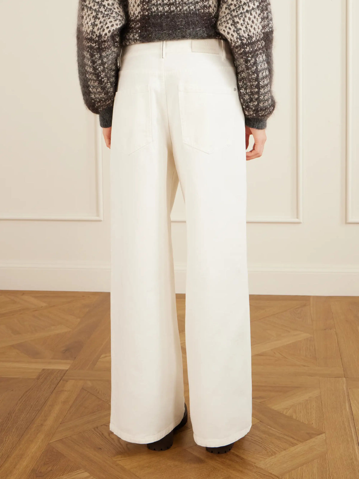Embellished High-rise Wide-leg Jeans
