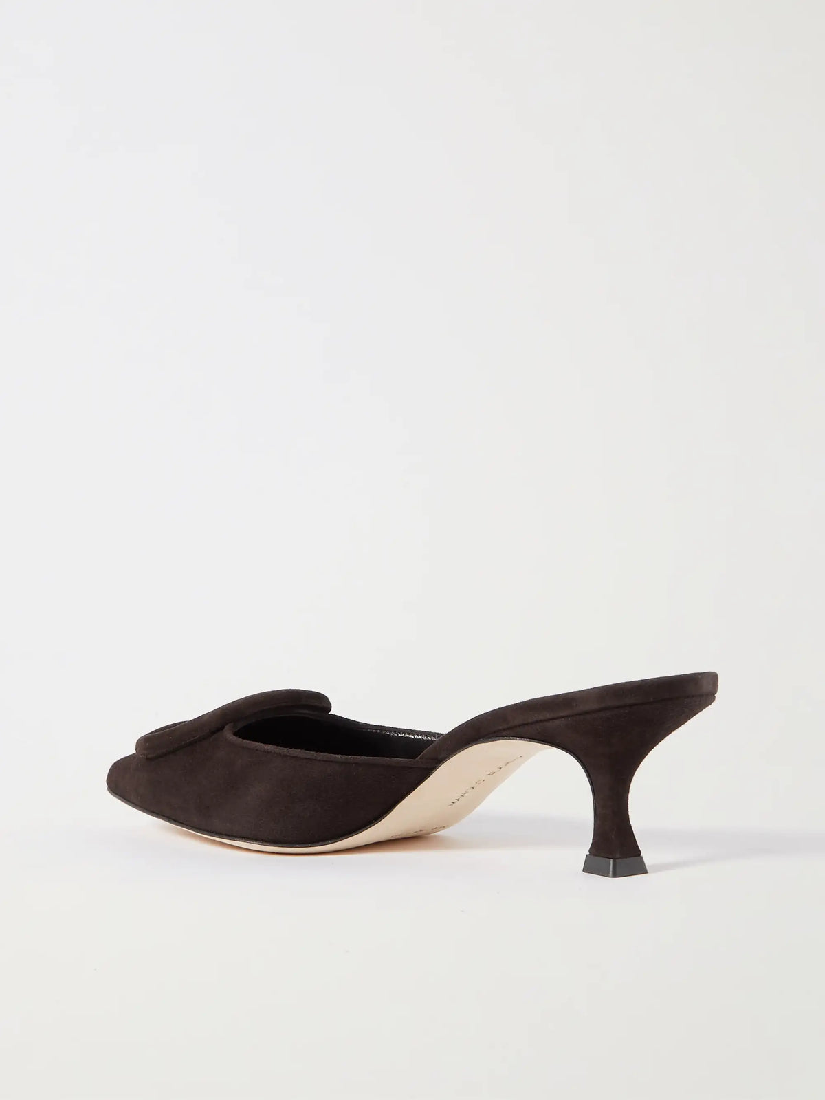 Maysale 50 Buckled Suede Mules