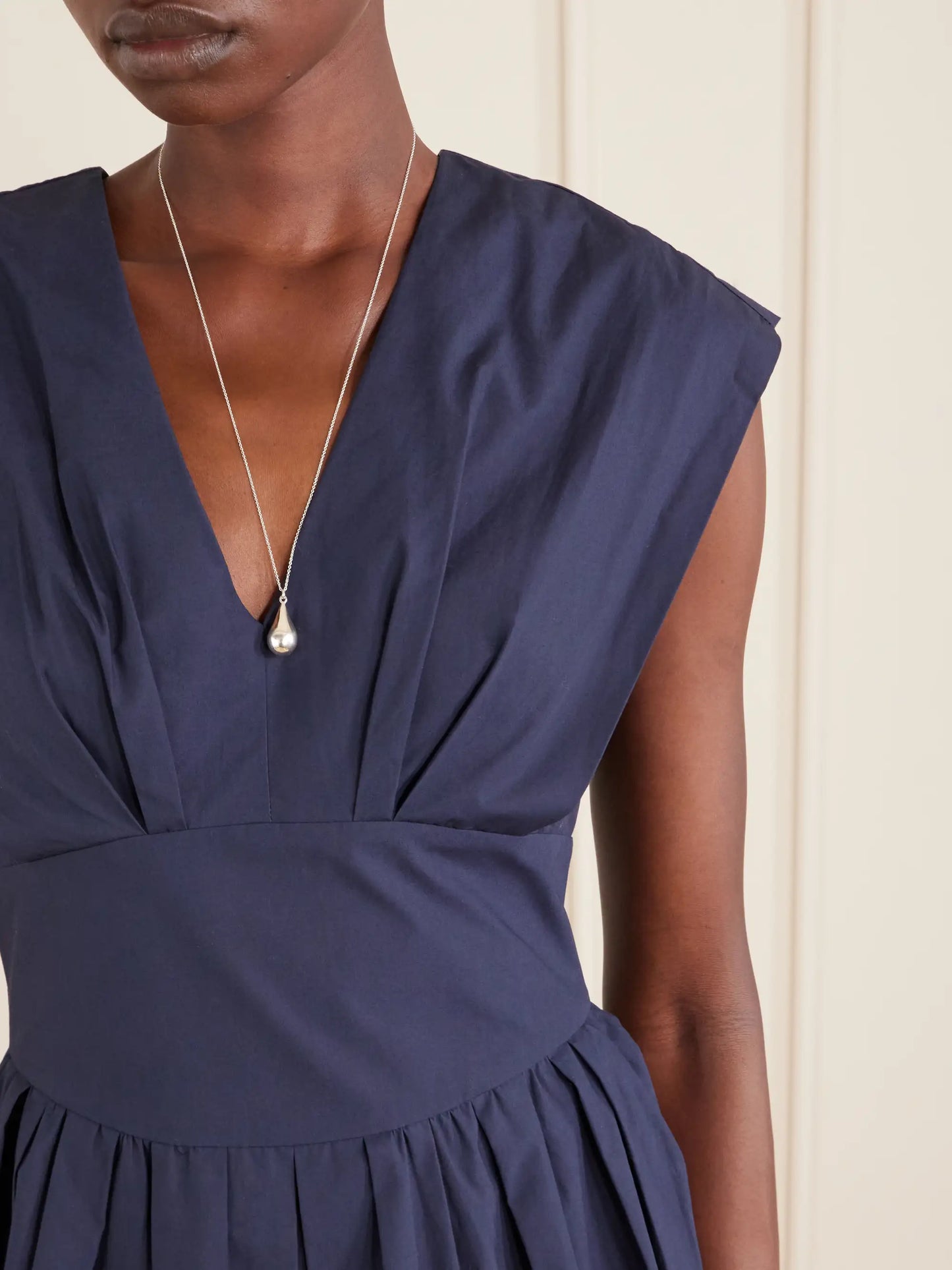 In Full Bloom Gathered Cotton-taffeta Midi Dress
