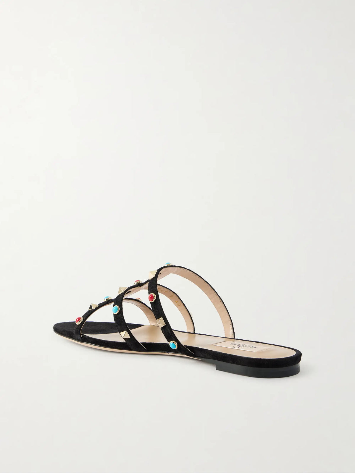 Rockstud Bead-embellished Suede Sandals