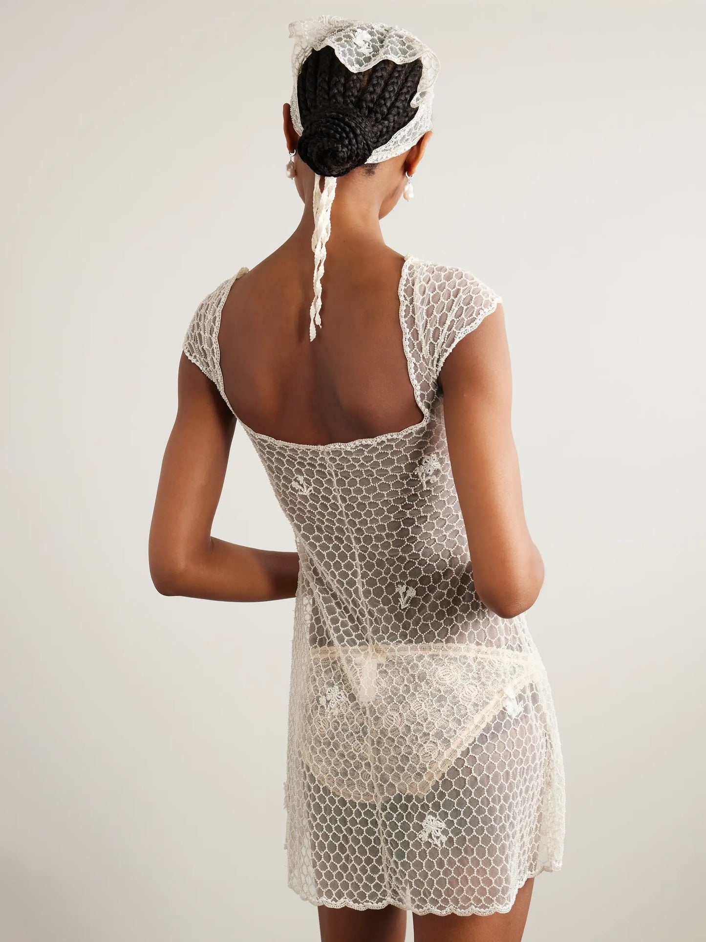 Cora Embellished Tulle Mini Dress