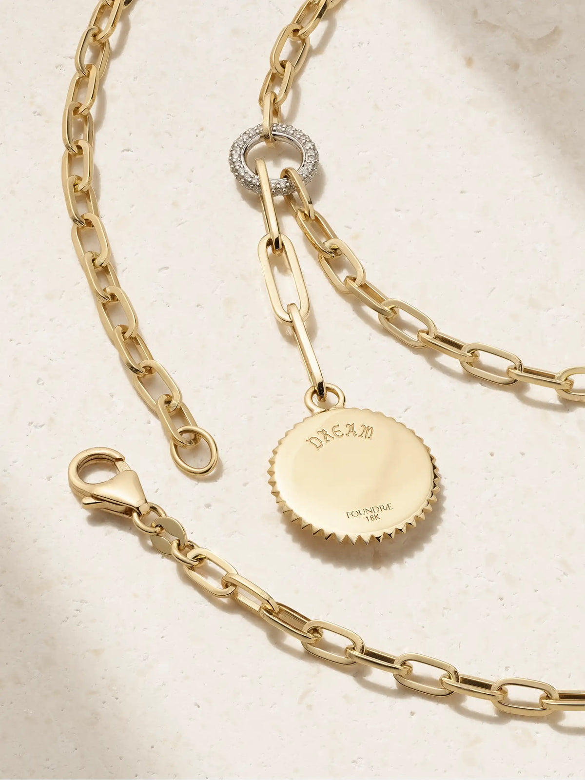 Dream + Refined Clip 18-karat Yellow And White Gold Diamond Necklace