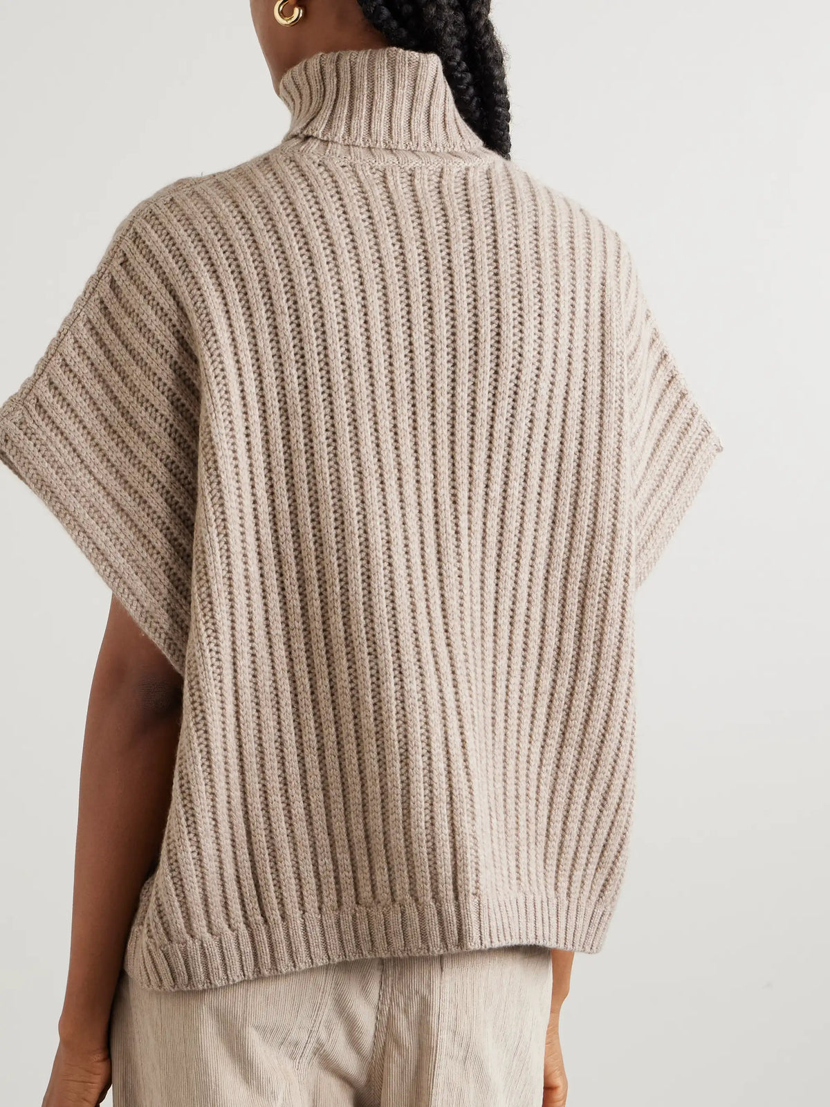 Brunello Cucinelli Ribbed Cashmere Turtleneck Sweater