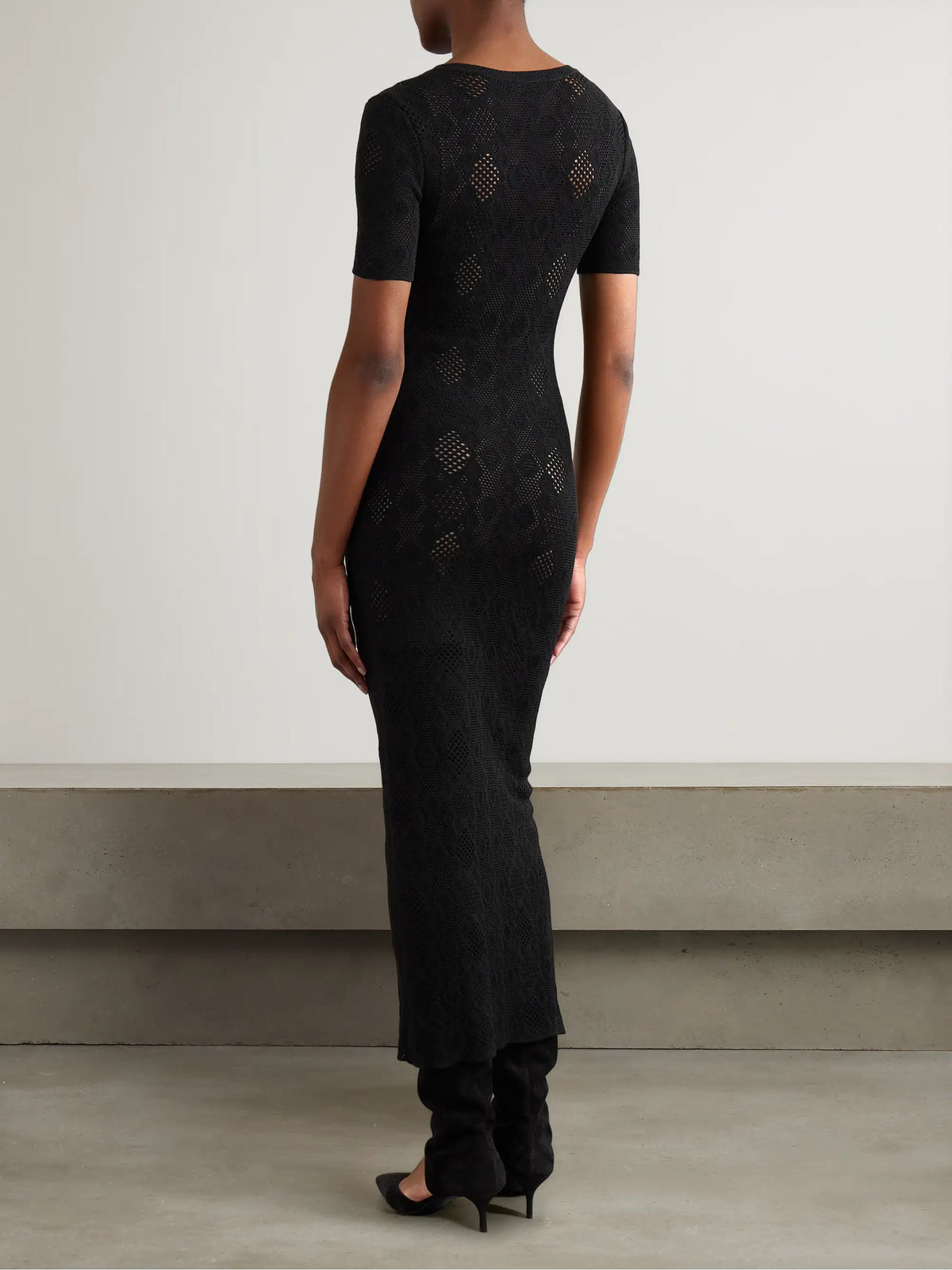 Open-knit Midi Dress