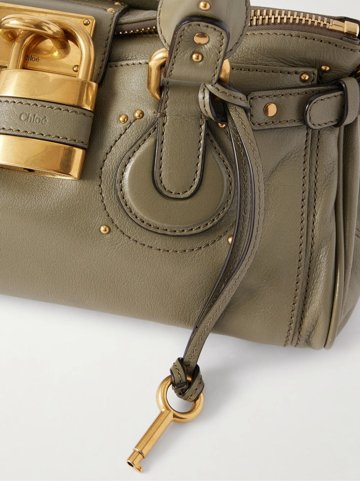 Paddington Embellished Textured-leather Tote