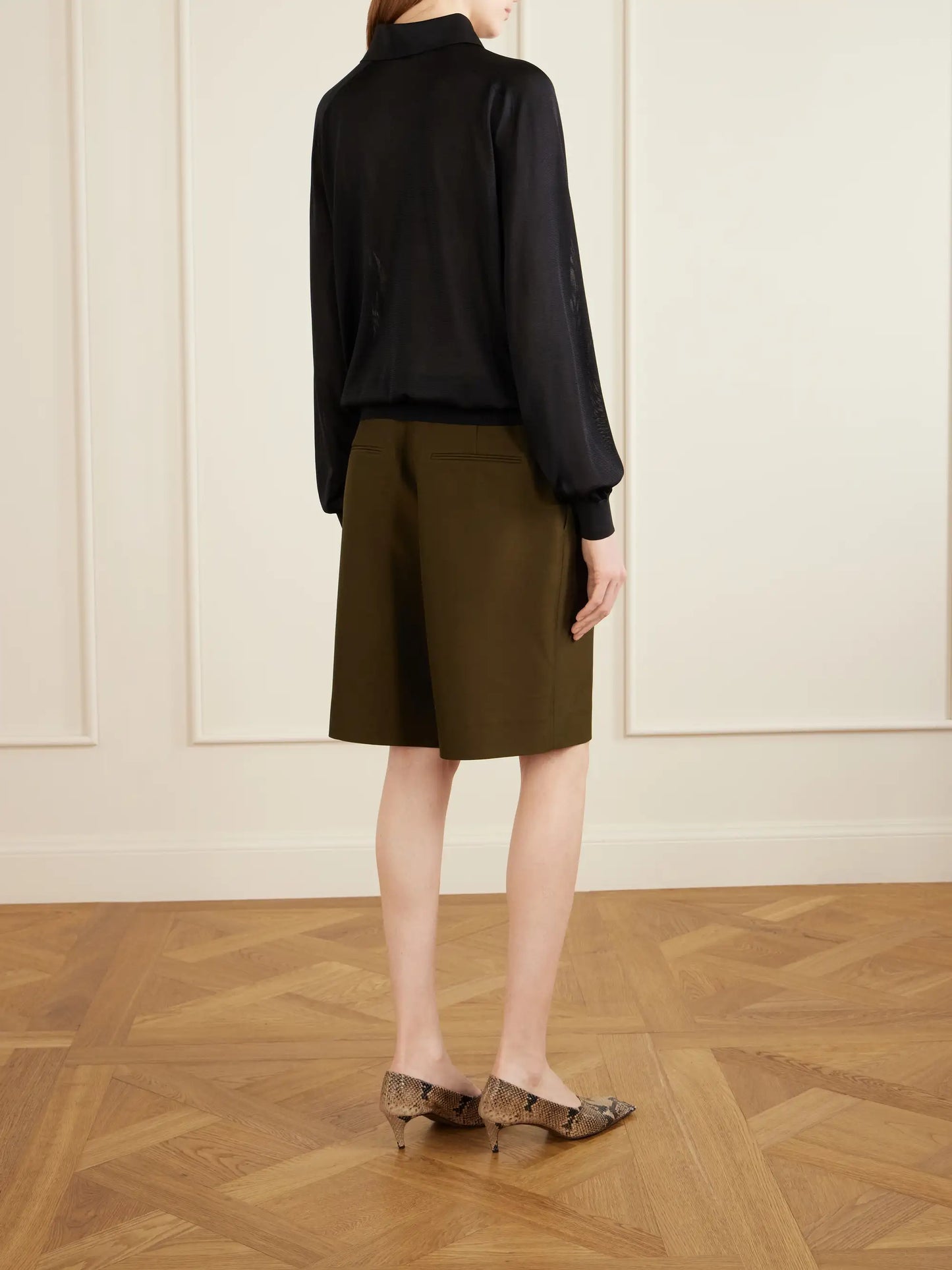 Alexa Silk-knitted Polo Sweater