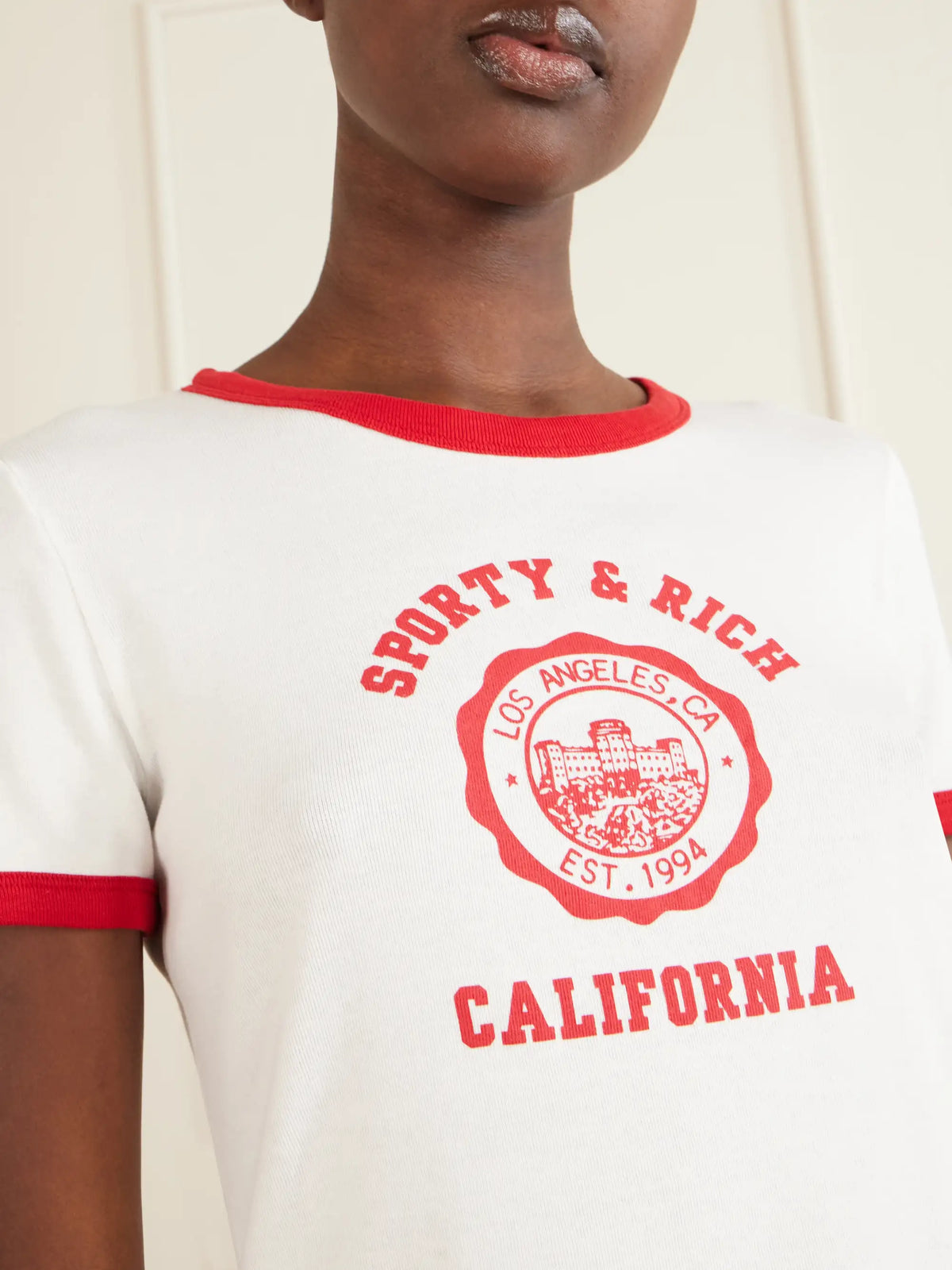 Sporty & Rich Printed Cotton-jersey T-shirt