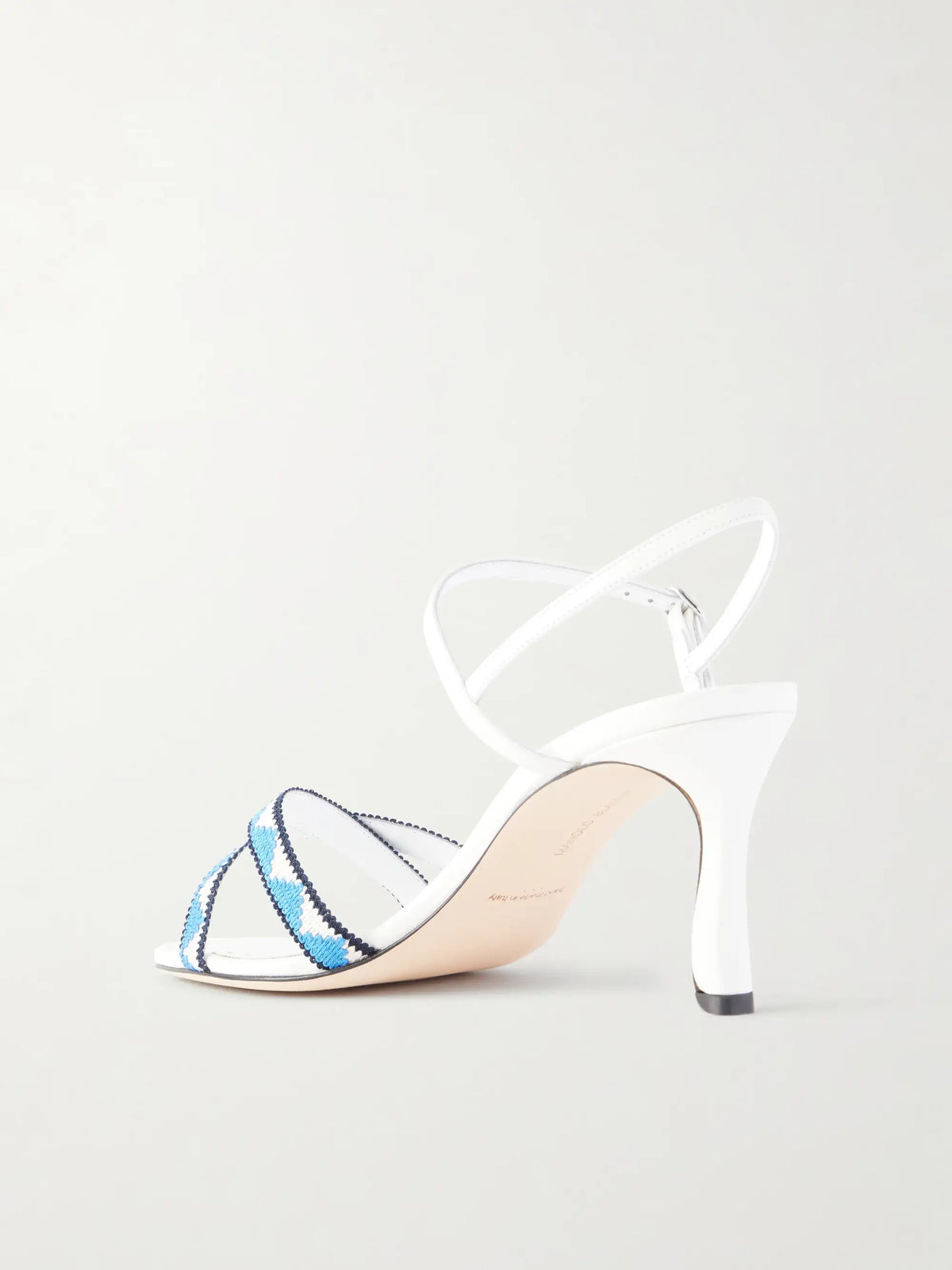 Popeyana Leather-trimmed Woven Sandals