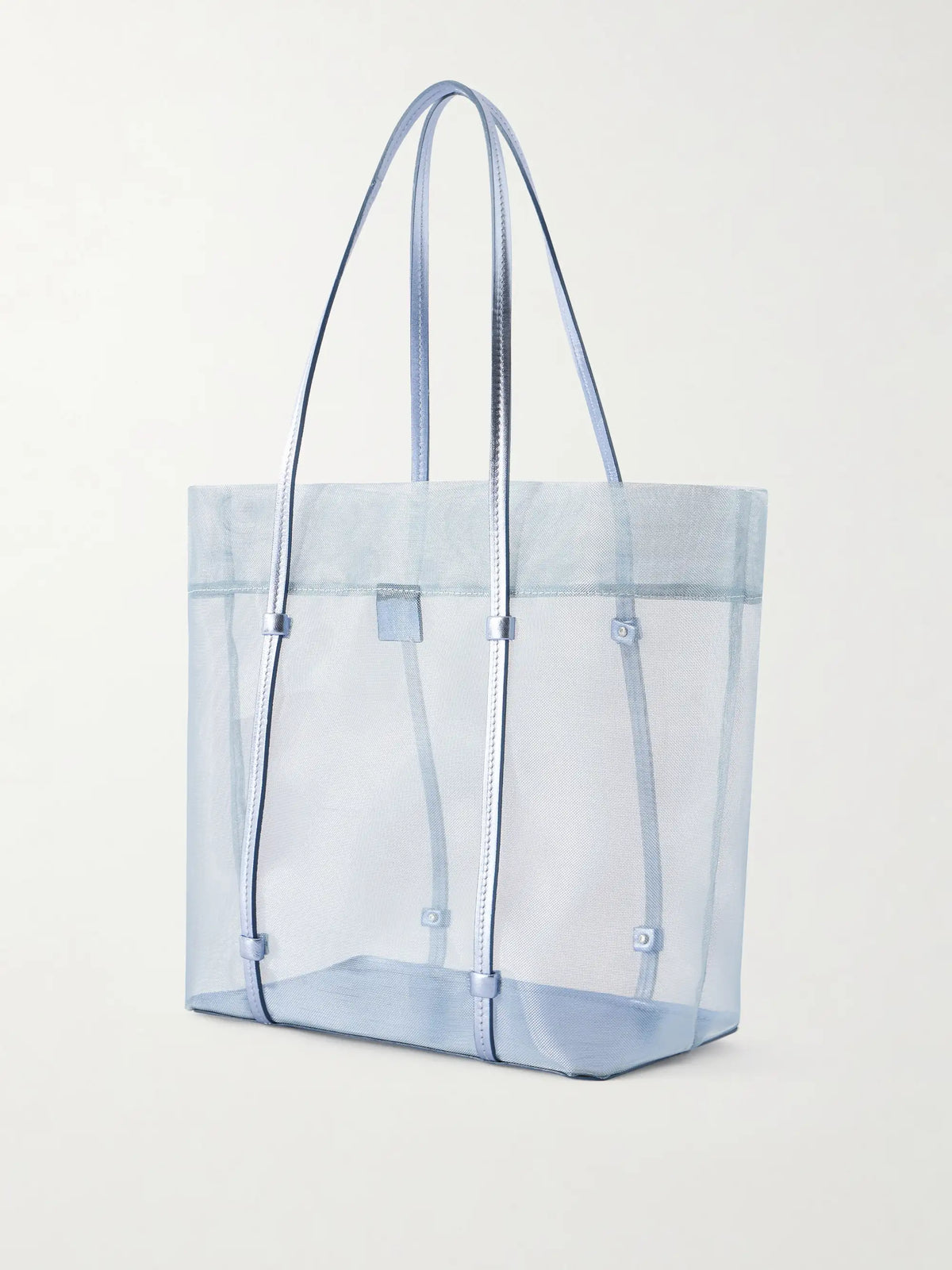 Bonita Leather-trimmed Mesh Tote