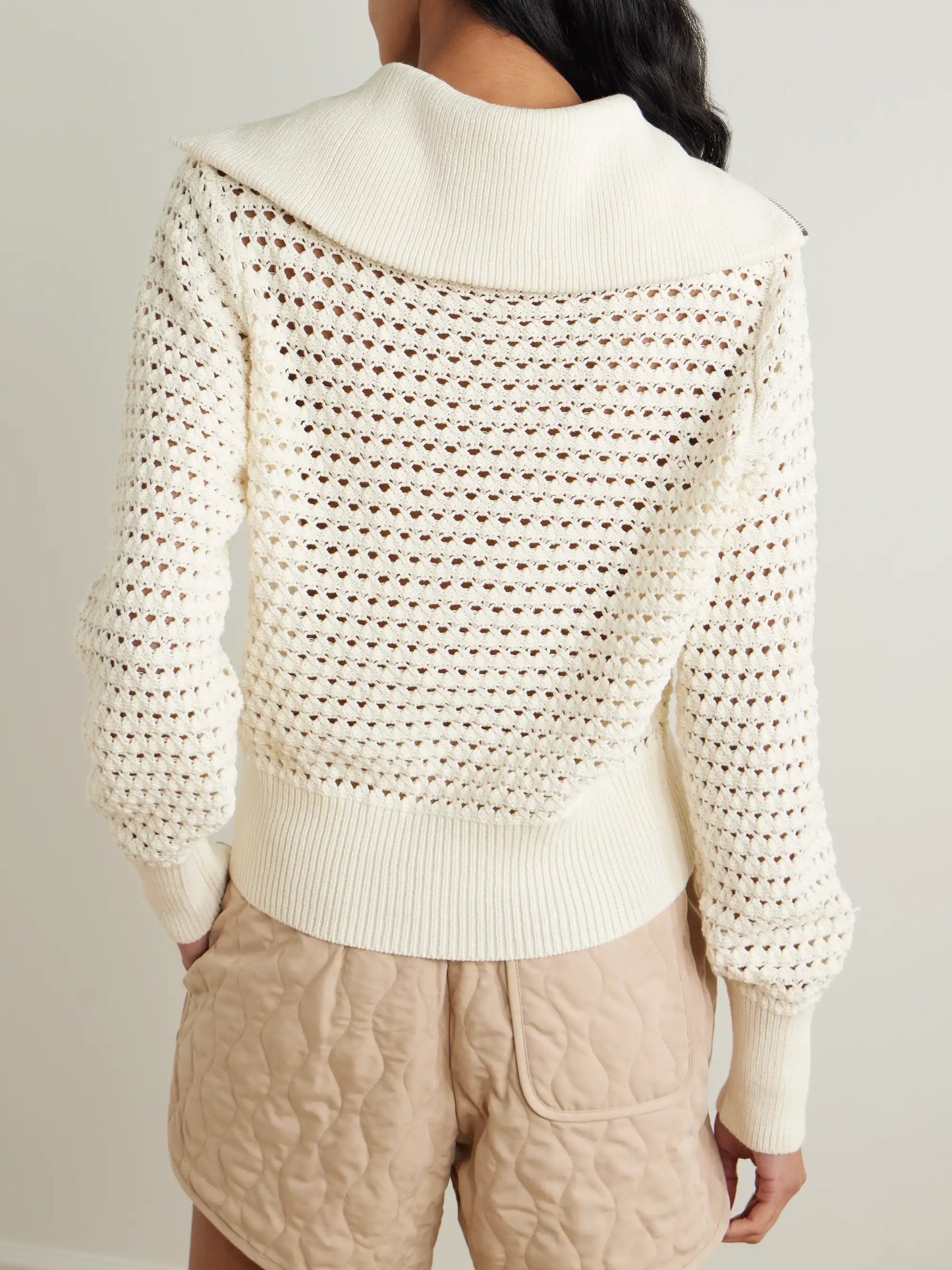 Eloise Pointelle-knit Cotton Cardigan