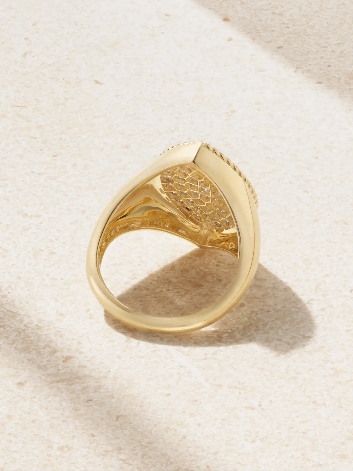 Chevalière Marquise 18-karat Gold Diamond Signet Ring