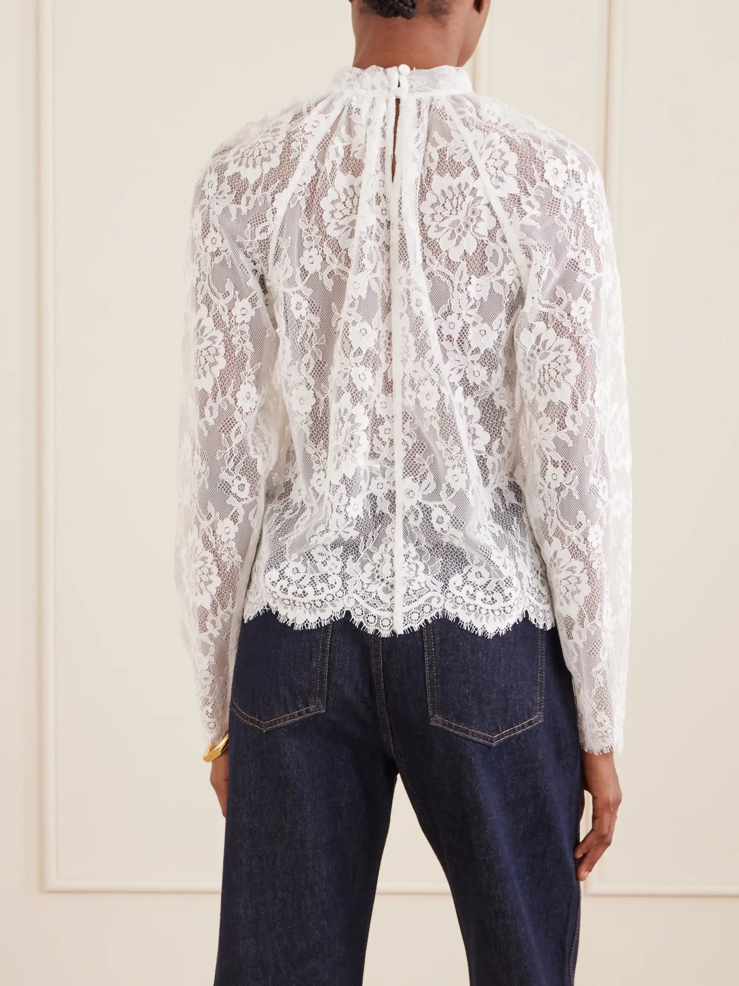 Scalloped Lace Blouse