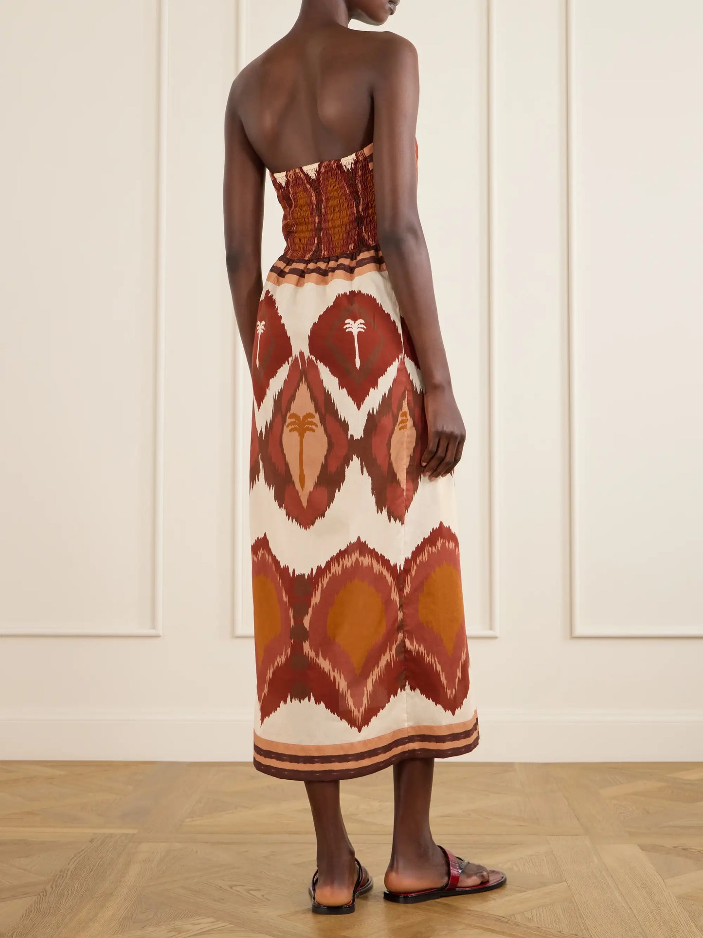 Printed Cotton-poplin Midi Dress