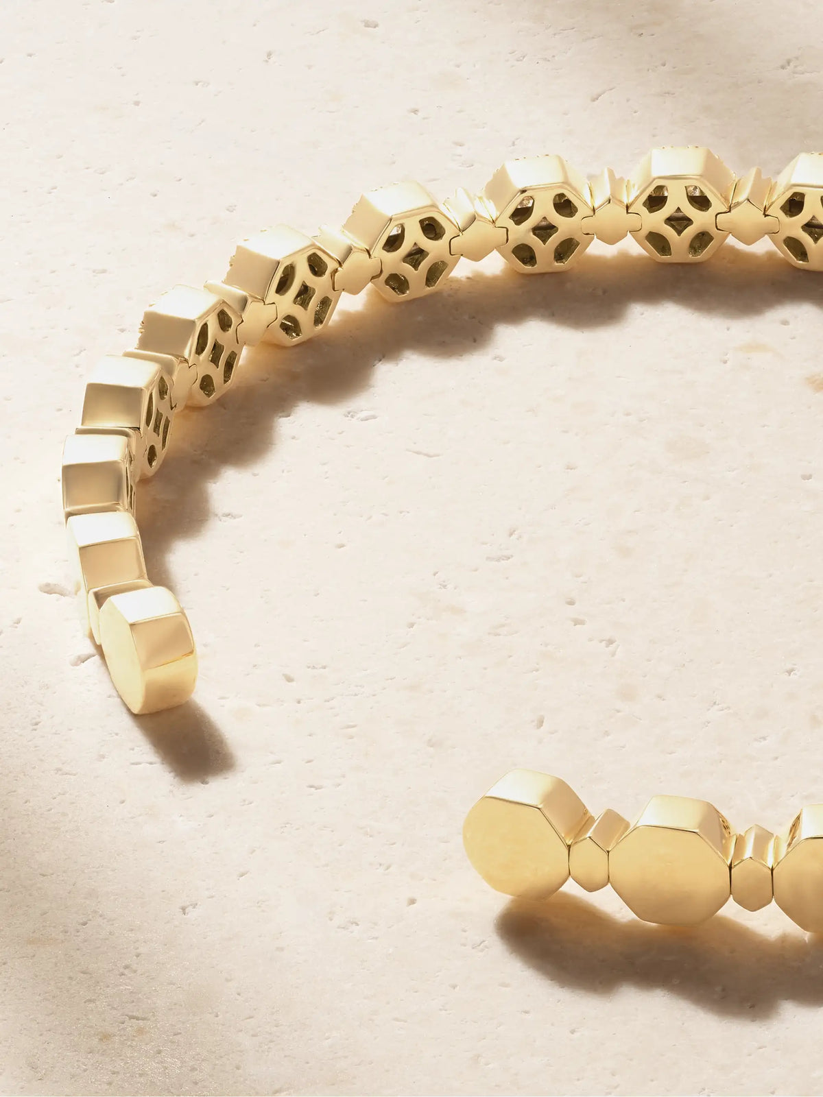 Triolette 18-karat Gold Diamond Bangle