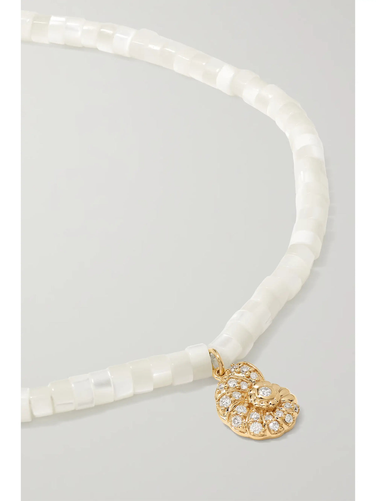 14-karat Gold, Mother-of-pearl And Diamond Anklet