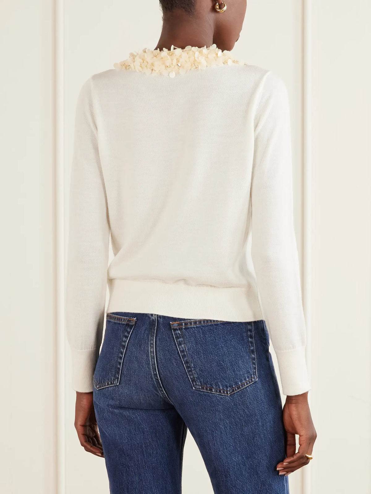 Ulla Johnson Anna Embellished Merino Wool Cardigan