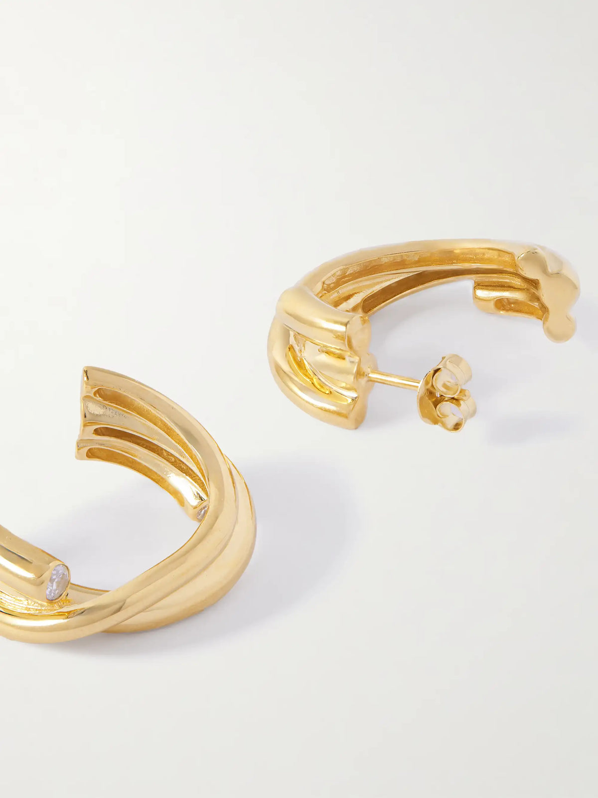 Recycled Gold Vermeil Cubic Zirconia Earrings