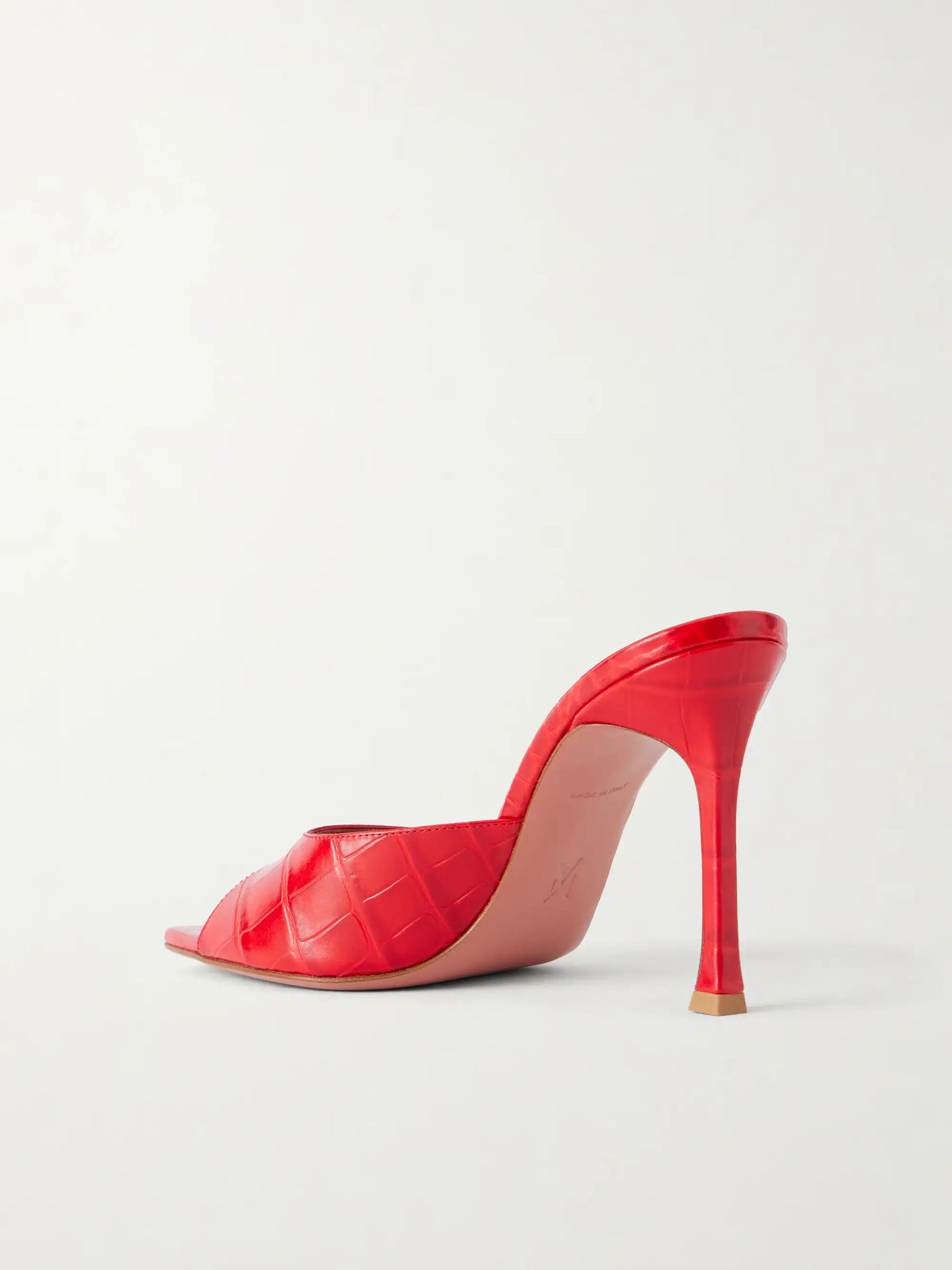 Alexa 95 Croc-effect Leather Mules