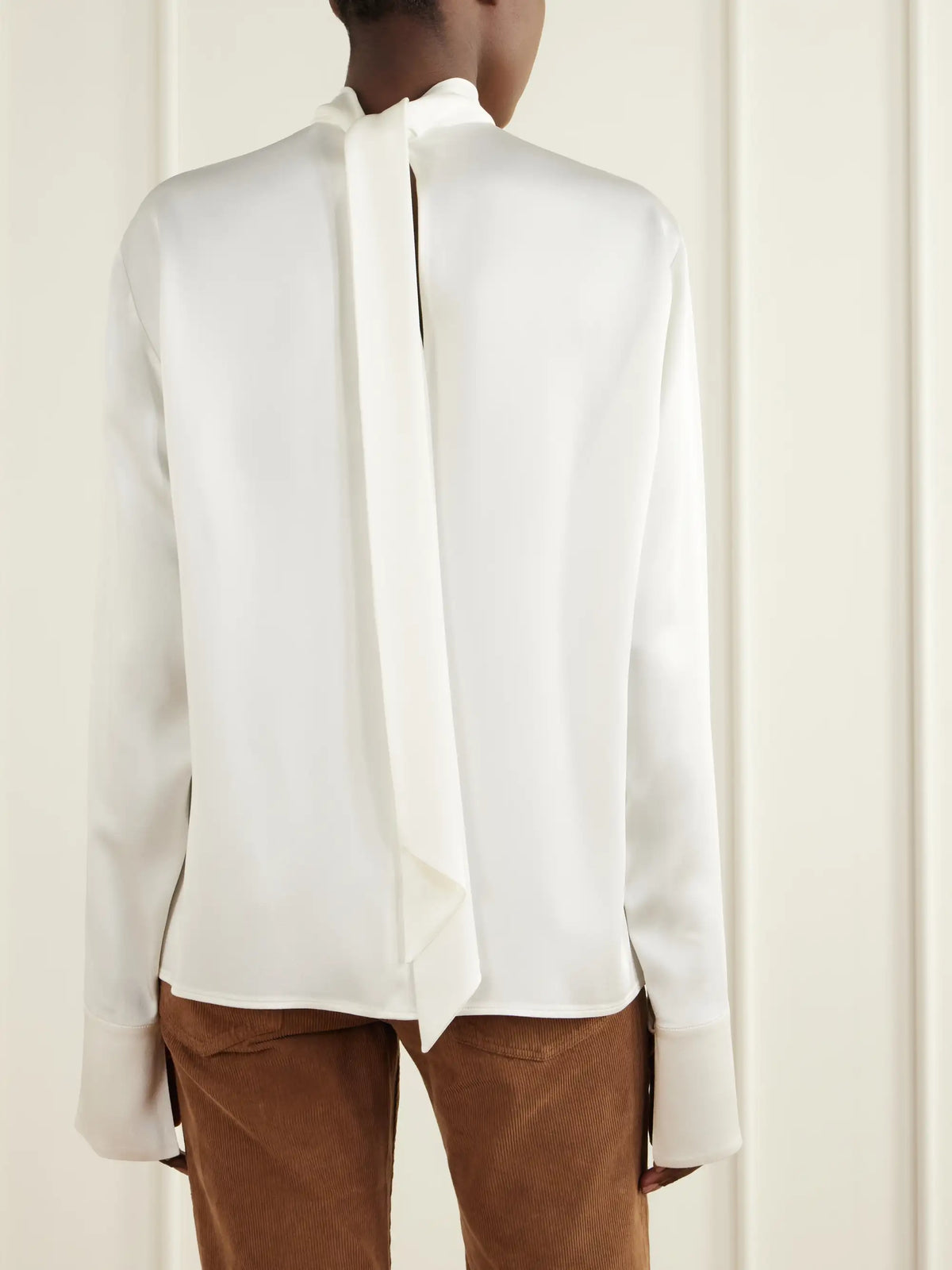 Stella McCartney Tie-detailed Satin Blouse
