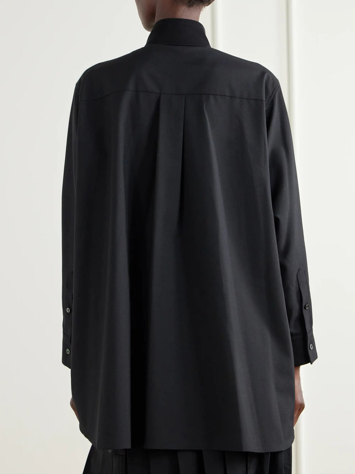 Sacai Crepe-trimmed Woven Shirt