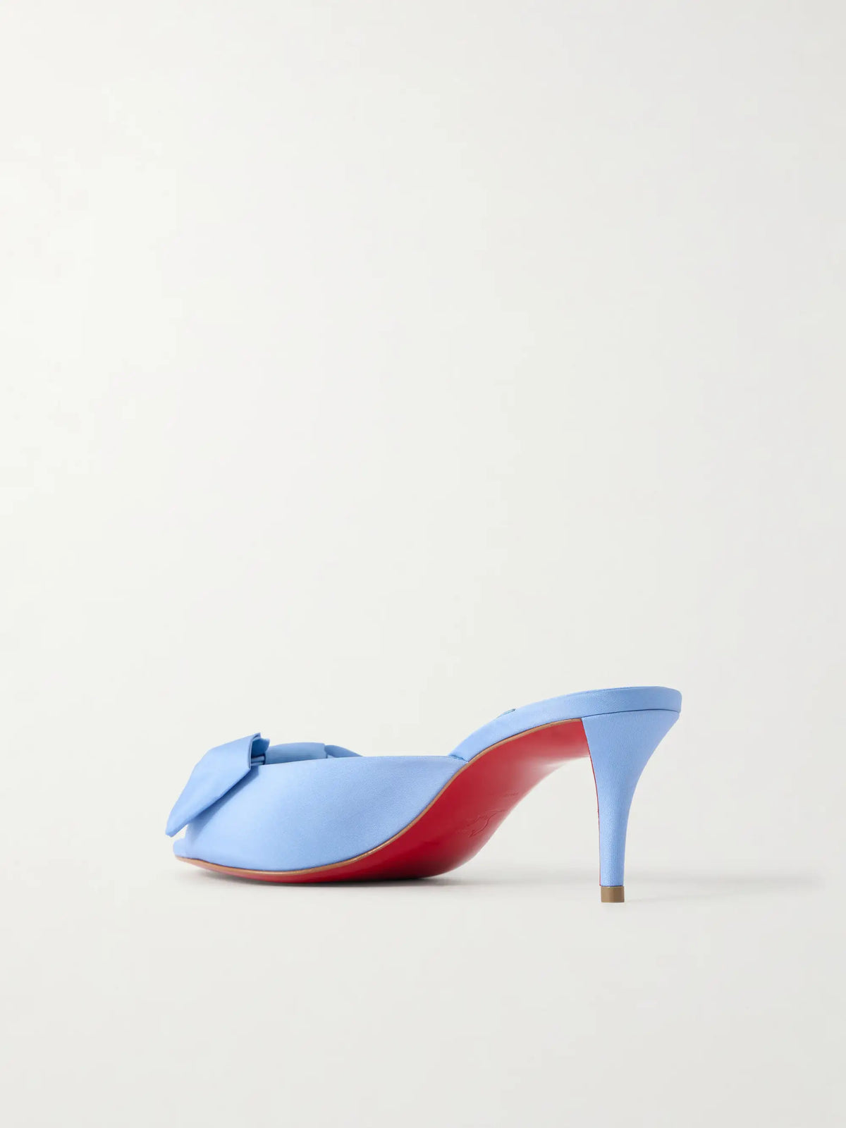 Mulazee Bow-embellished Crepe De Chine Mules