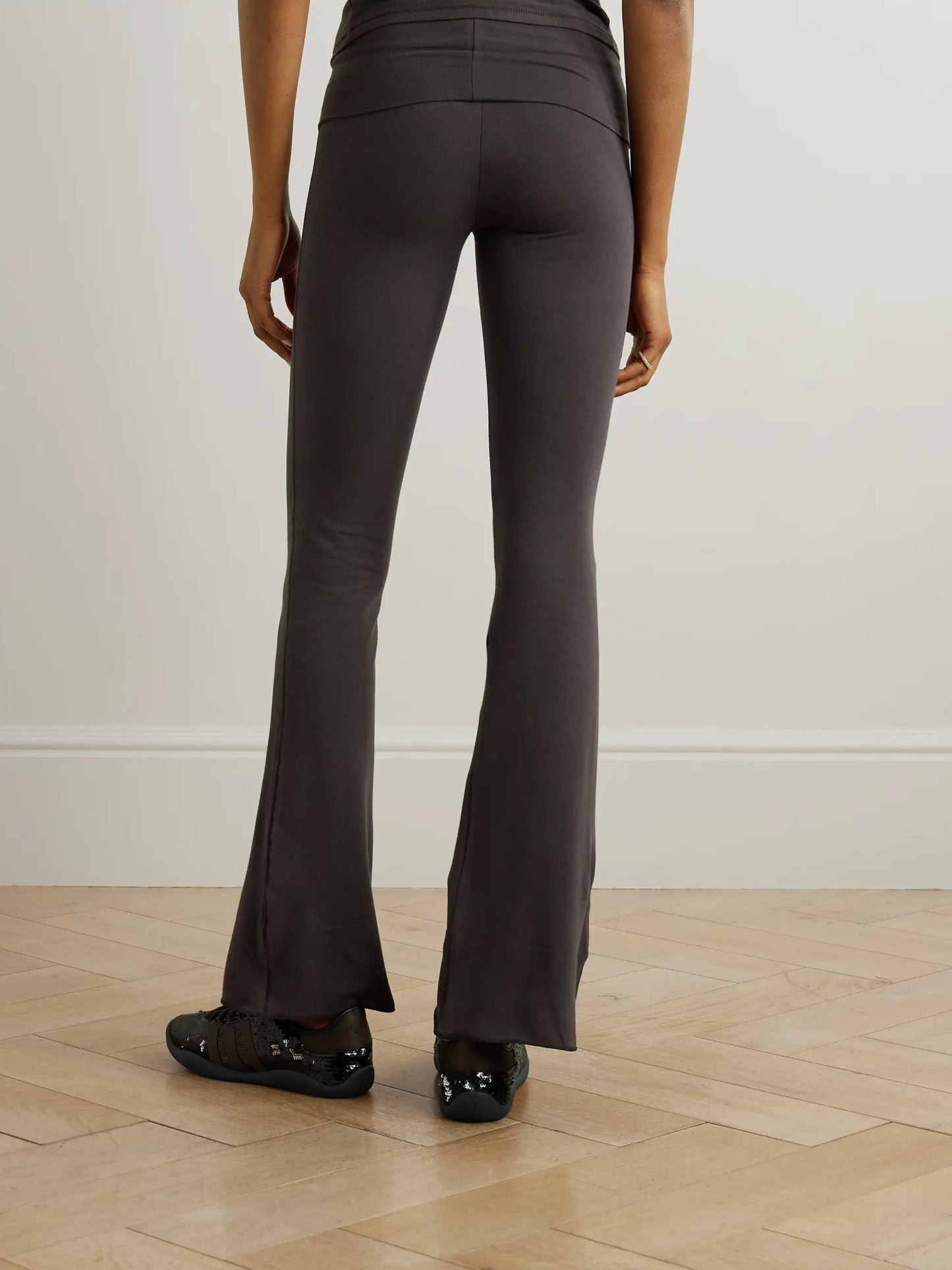 Stretch-cotton Jersey Foldover Pants - Iron