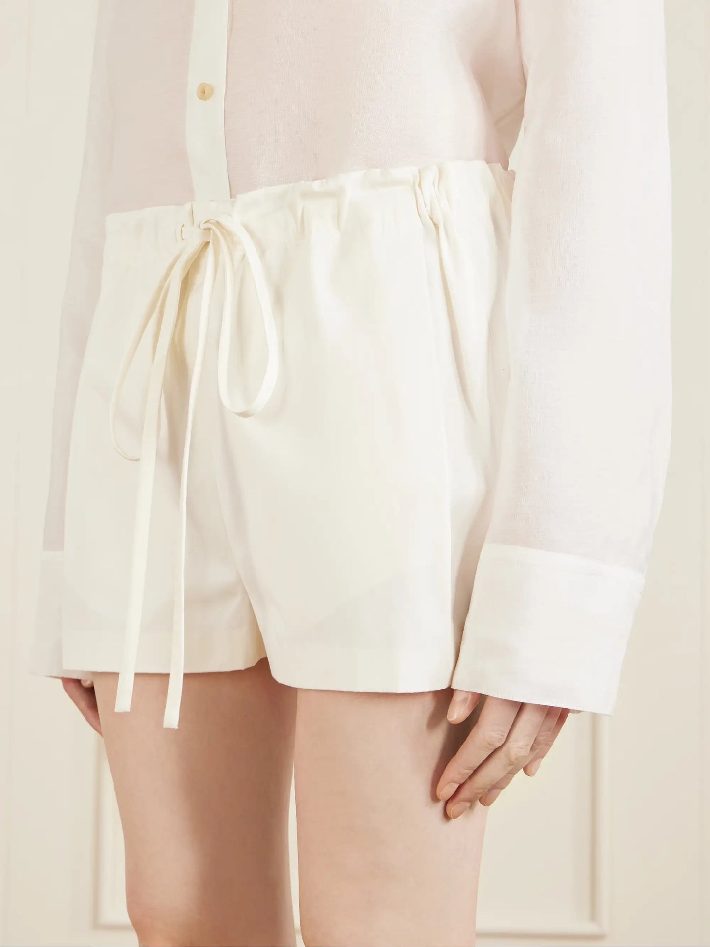Robbie Cotton And Silk-blend Shorts
