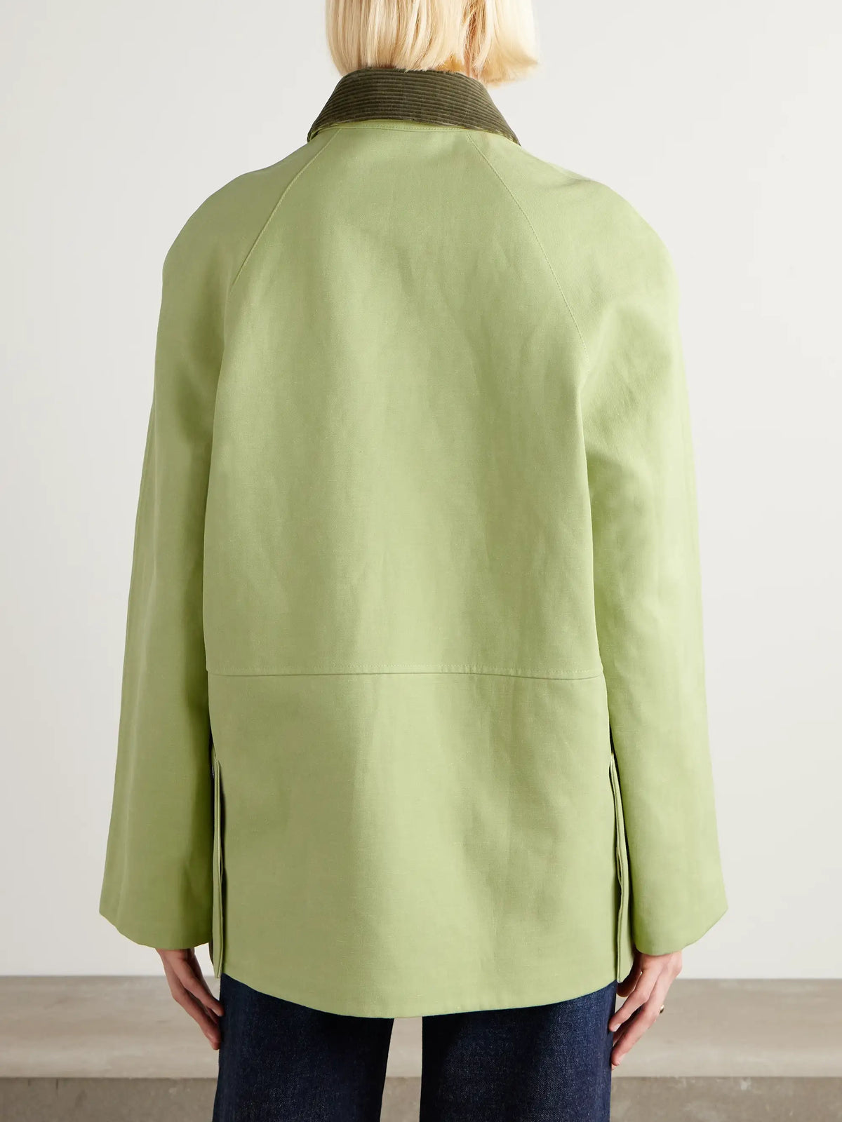 Loro Piana Broderick Corduroy-trimmed Linen And Silk-blend Coat